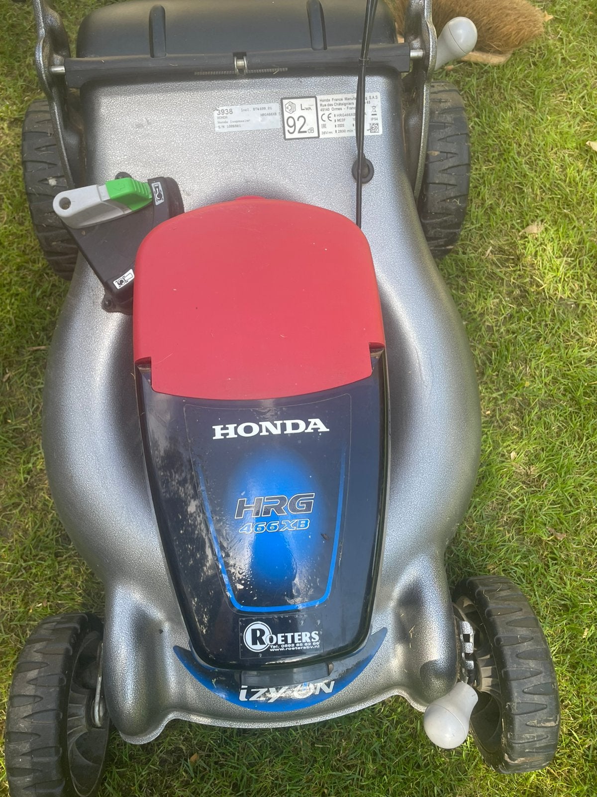 Honda grasmaaier op accu Hrg466 xb, Ophalen, Zo goed als nieuw