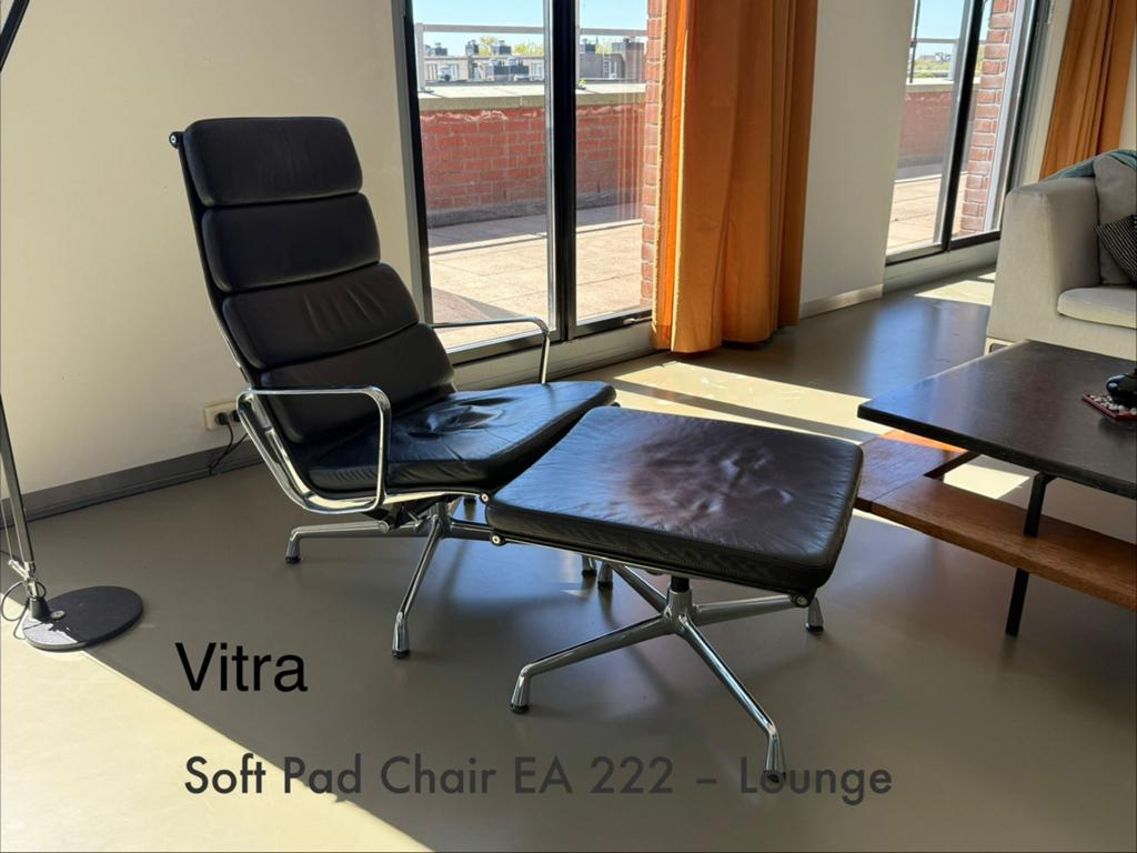 Vitra SoftPad Chair 222 Lounge designklassieker in topstaat!, Huis en Inrichting, Ophalen, Zo goed als nieuw, Leer