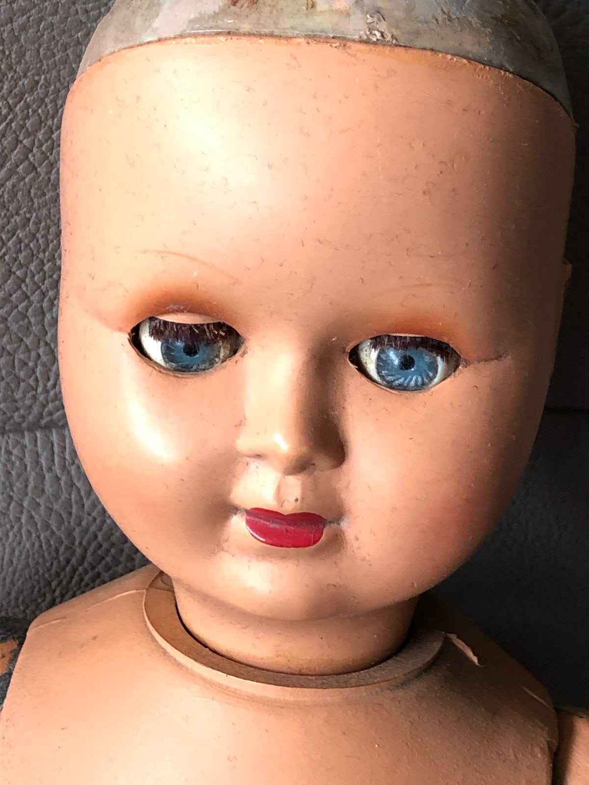 Antieke GeGe Babypop met slaapogen en spraakfunctie., Ophalen of Verzenden, Gebruikt, Babypop