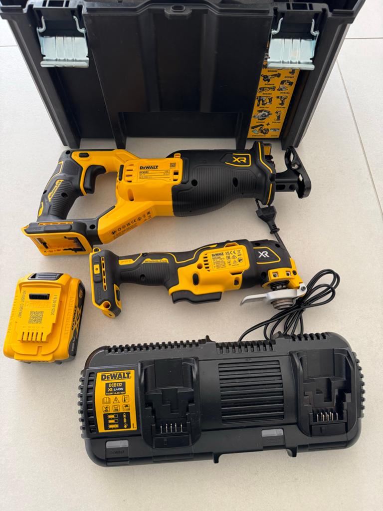 Nieuwe DeWALT Set: DCS382, DCS356, DCB132, DCB184 met Koffer, Ophalen of Verzenden, Nieuw, Overige typen