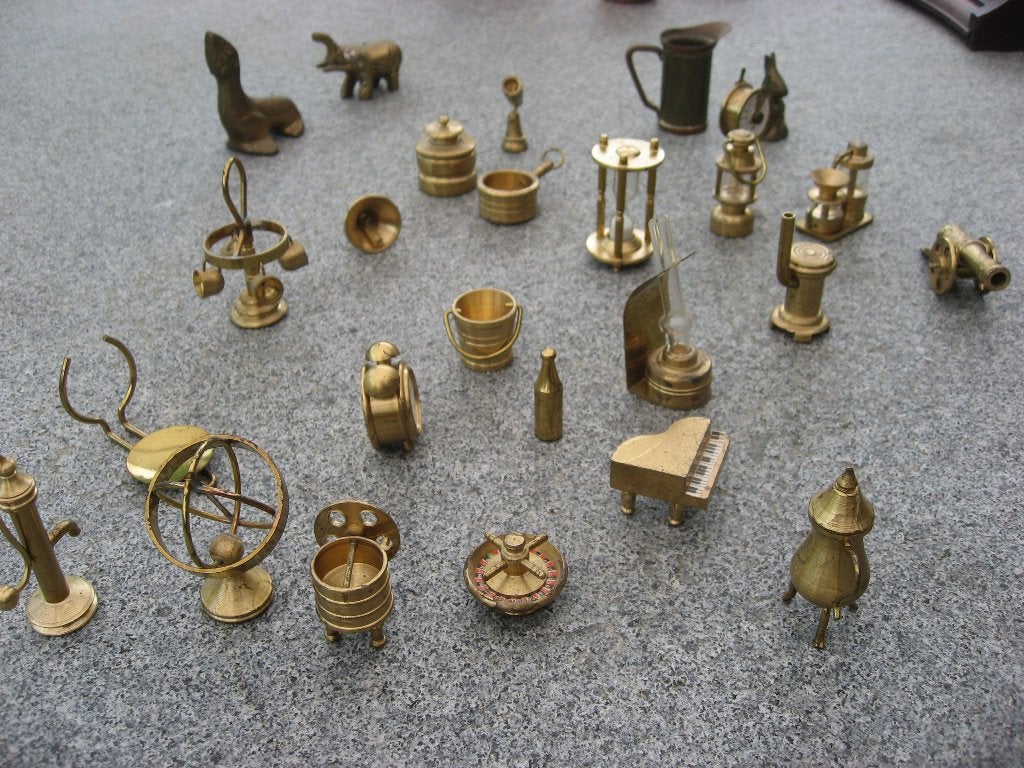 mooie koperen /messing miniaturen voor bv in letterbord, Antiek en Kunst, Antiek | Koper en Brons, Verzenden, Koper