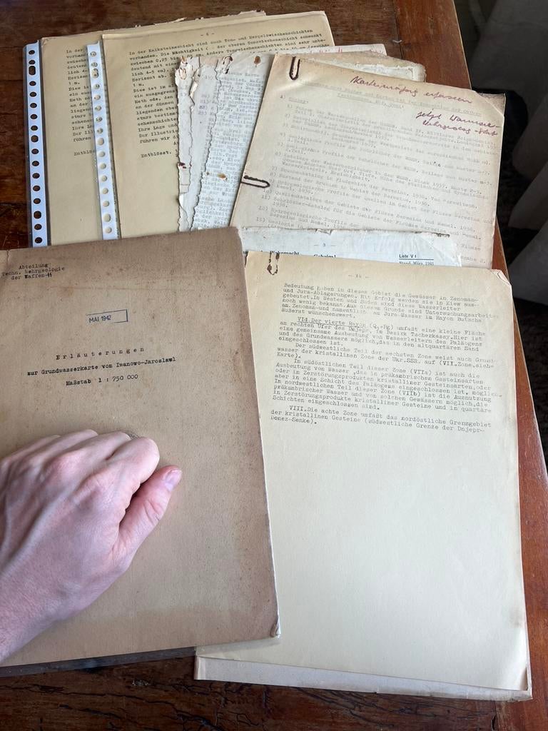 WO2 Duits Speciale geologie documenten oostfront etc, Verzamelen, Ophalen of Verzenden, Duitsland