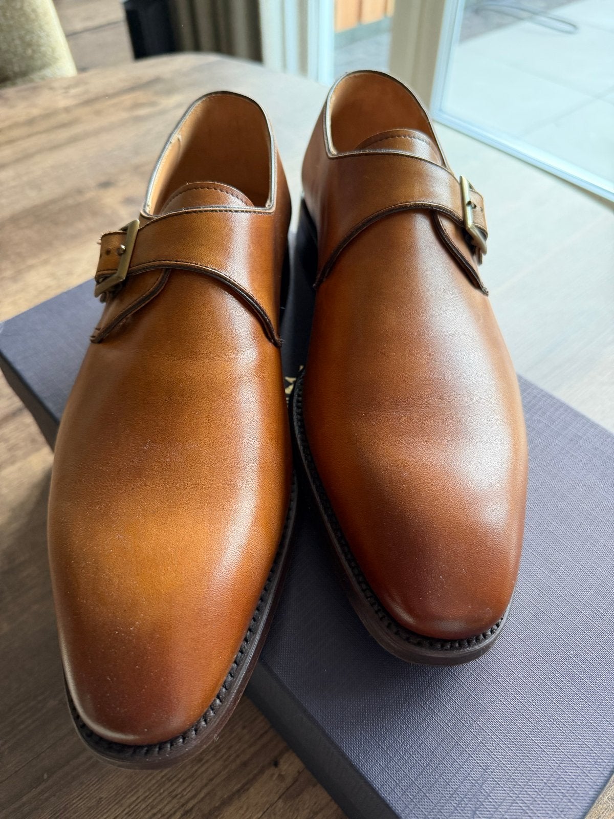 Nieuwe Berwick Single Monk Schoenen - Maat 42, Kleding | Heren, Schoenen, Bruin, Verzenden, Gespschoenen, Zo goed als nieuw