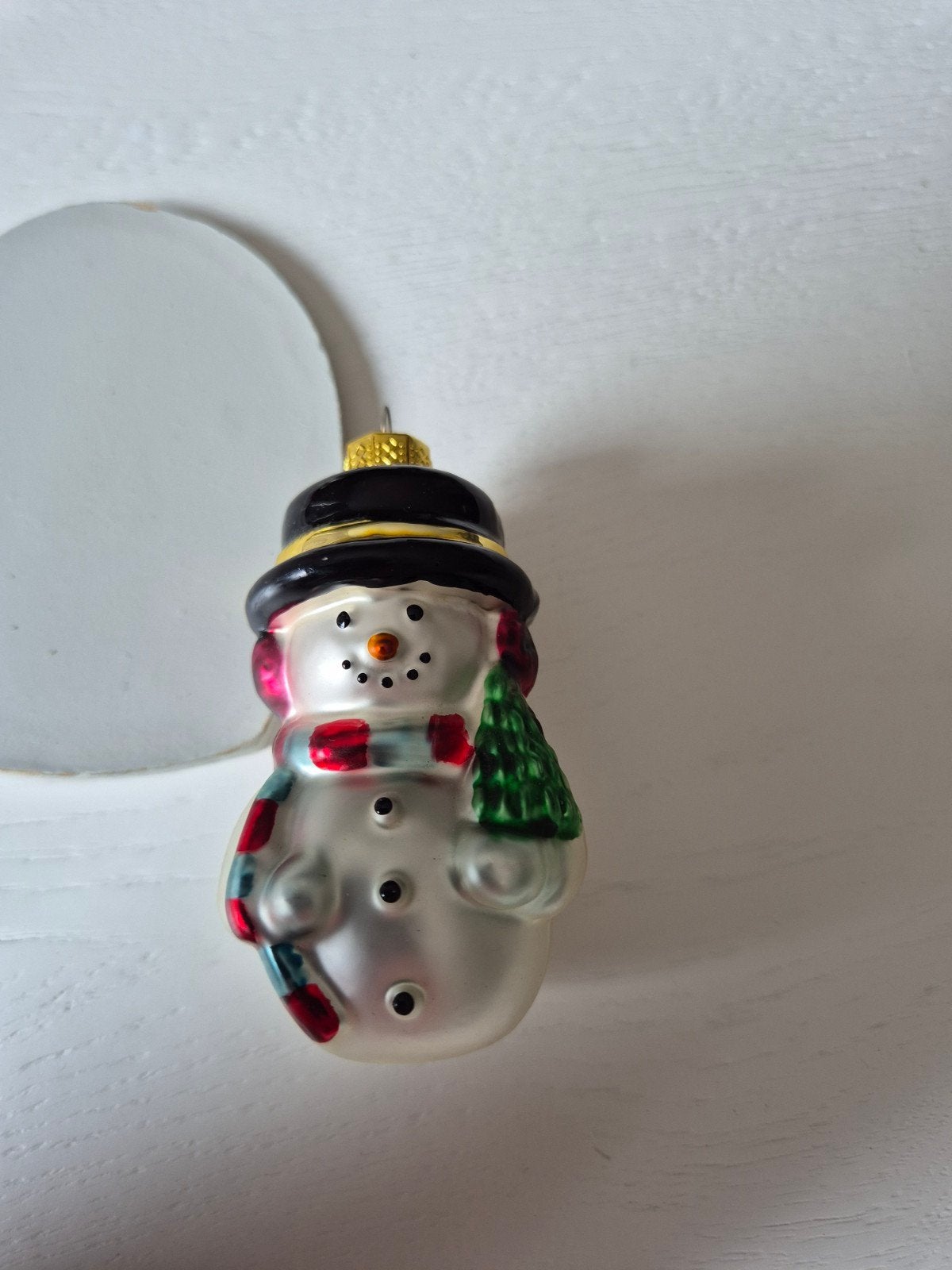 vintage glazen sneeuwpop, Diversen, Kerst, Ophalen of Verzenden, Gebruikt