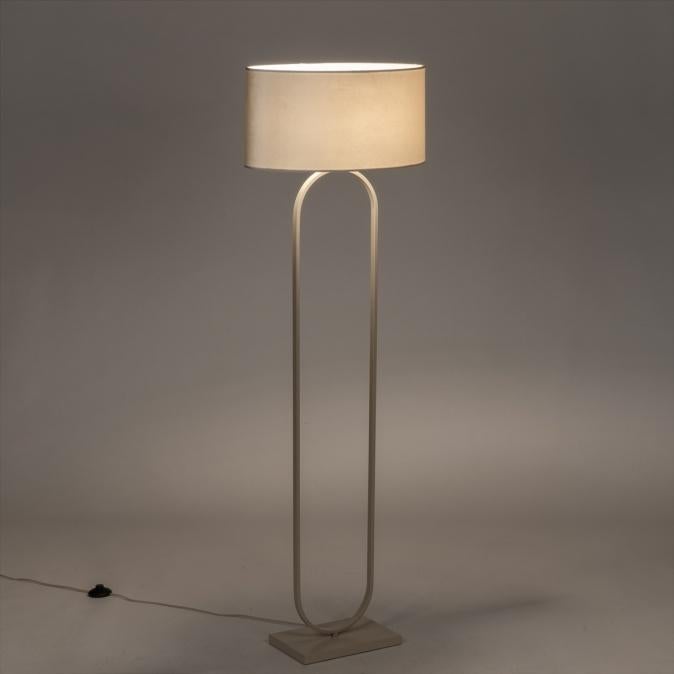 japandi vloerlamp beige velvet kap bank dressoir bed lamp, Ophalen of Verzenden, Nieuw, Stof, Minder dan 100 cm