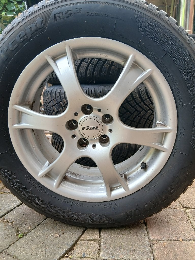 Set winterbanden op LM velg, Ophalen, 16 inch, Banden en Velgen, Winterbanden
