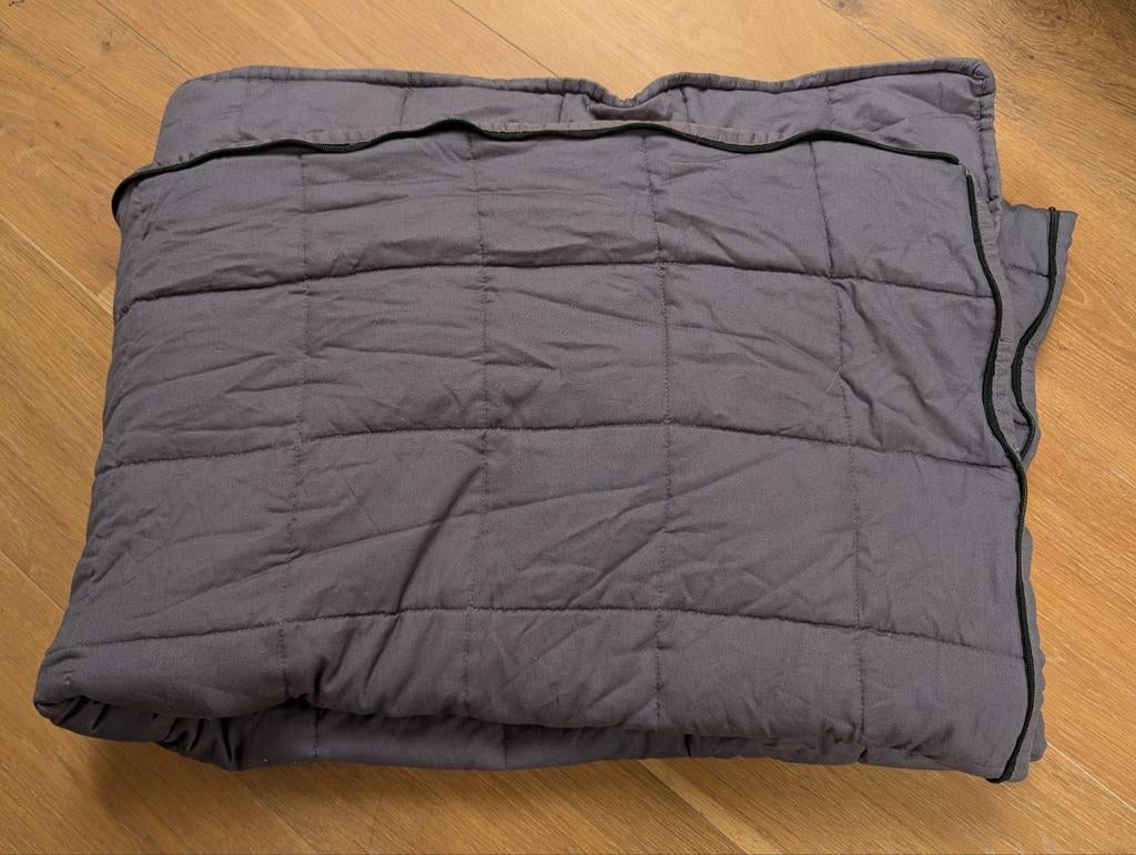 Kalm Verzwaringsdeken 2.0 Eenpersoons 8 kg Katoen, Eenpersoons, Ophalen of Verzenden, Grijs, Deken of Dekbed