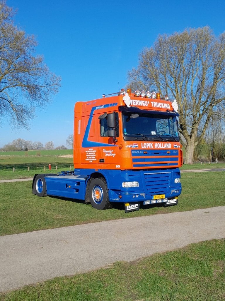 Daf XF 105 ATE Lowe Deck | Verweij's Trucking |, Auto's, Euro 5, Overige kleuren, 410 pk, Bedrijf
