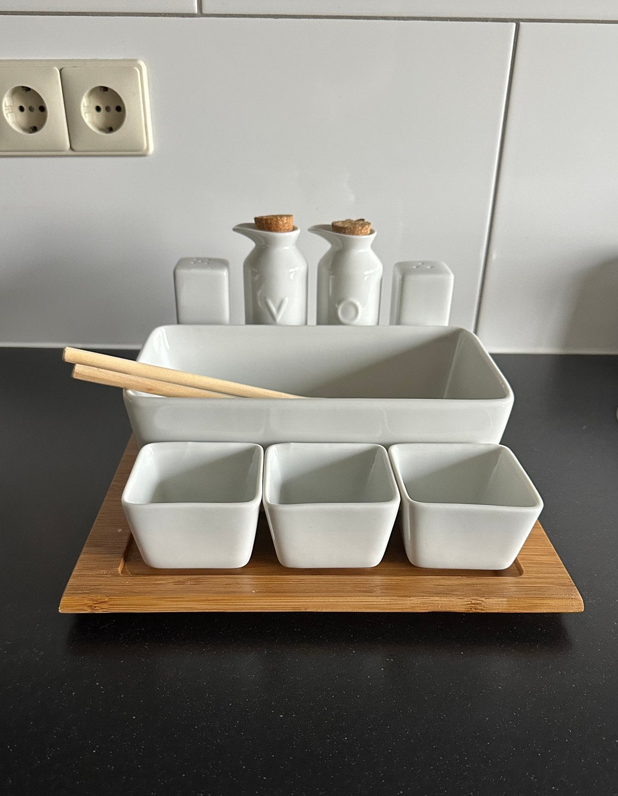 Complete saladeset, Huis en Inrichting, Ophalen of Verzenden, Zo goed als nieuw, Overige stijlen, Porselein