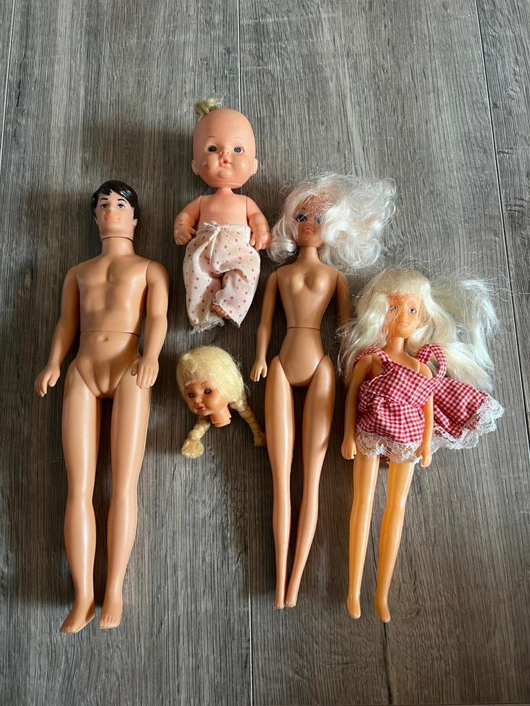 Vintage retro barbies Ken clones poppen barbiepoppen popjes, Ophalen of Verzenden, Gebruikt, Fashion Doll