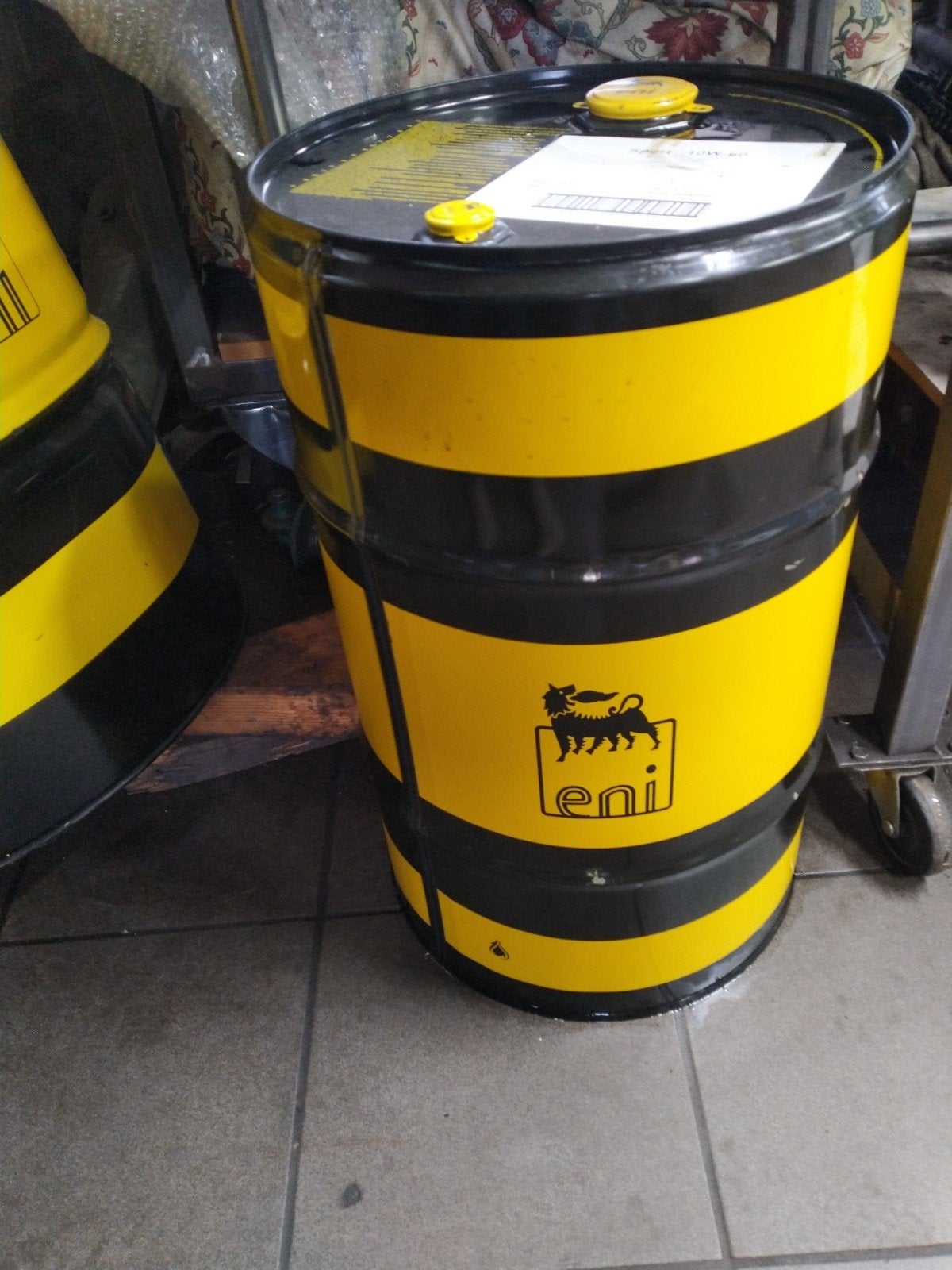 Drum 60 liter metaal - Eni - leeg, Ophalen, Zo goed als nieuw