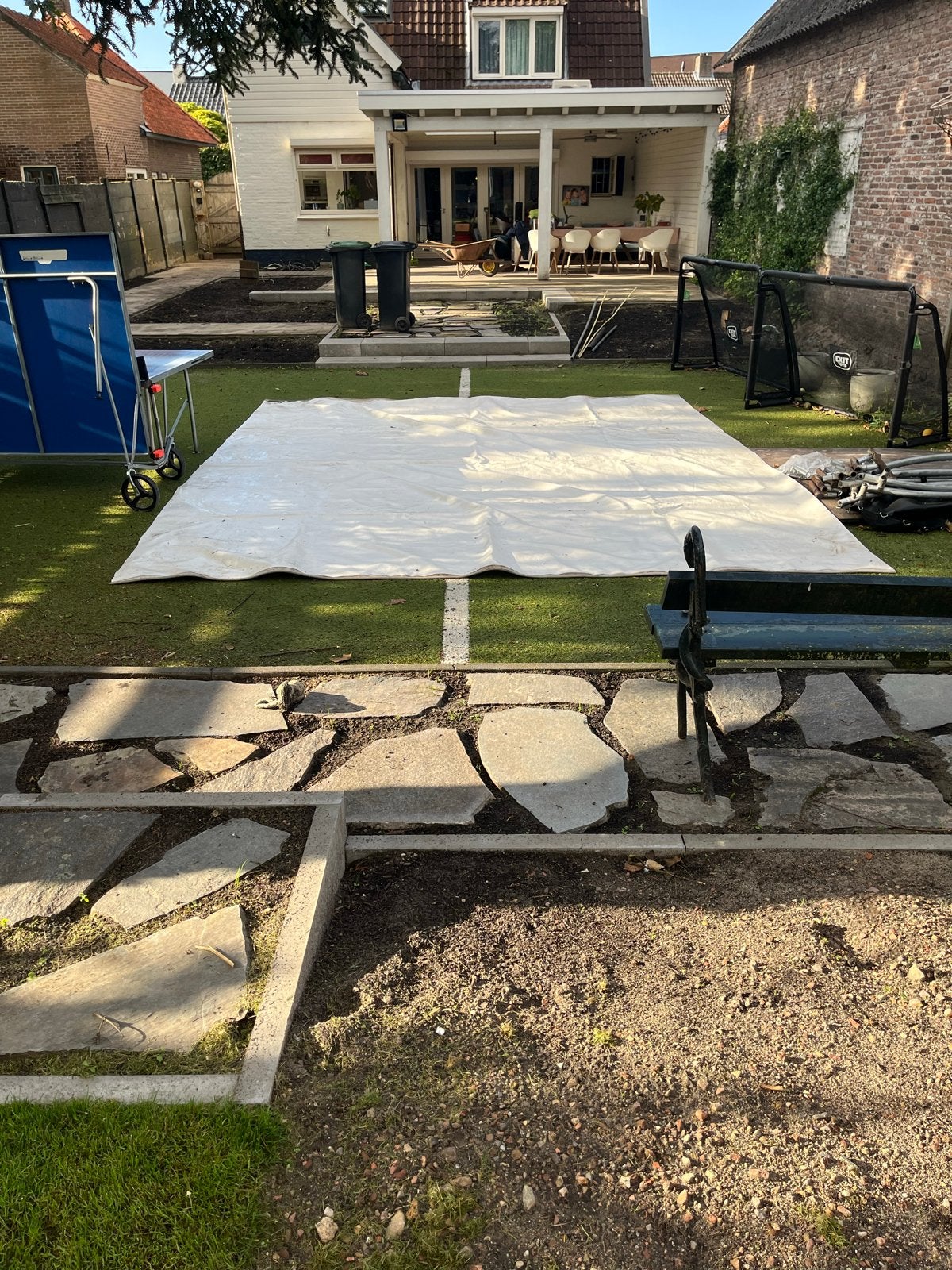 PVC Dekzeil, Doe-het-zelf en Verbouw, Ophalen, Gebruikt, 15 m² of meer, Zeil