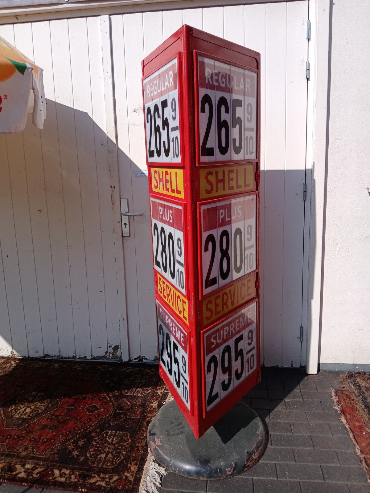 Vintage Shell benzinepomp prijs kiosk USA lichtbak, Verzamelen, Merken en Reclamevoorwerpen, Ophalen, Gebruikt, Lichtbak of (neon) lamp