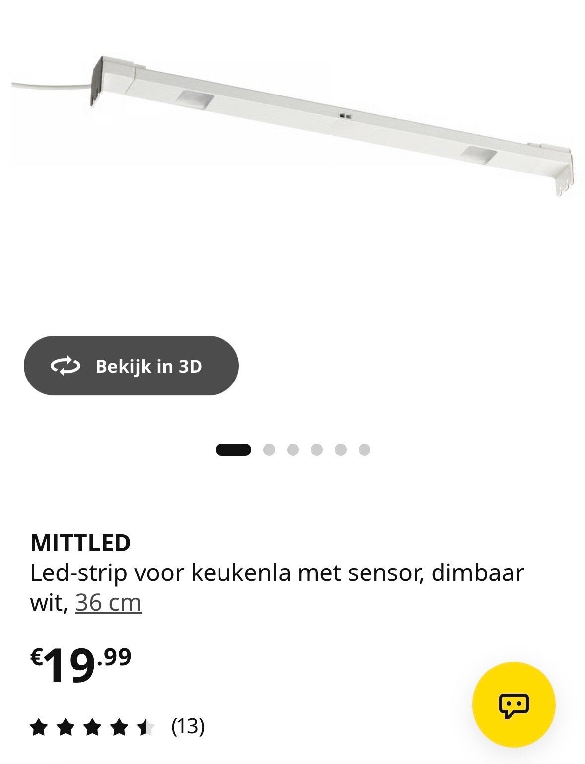 IKEA MITTLED LED-strip voor keukenla met sensor, Ophalen, Overige typen, IKEA, Nieuw