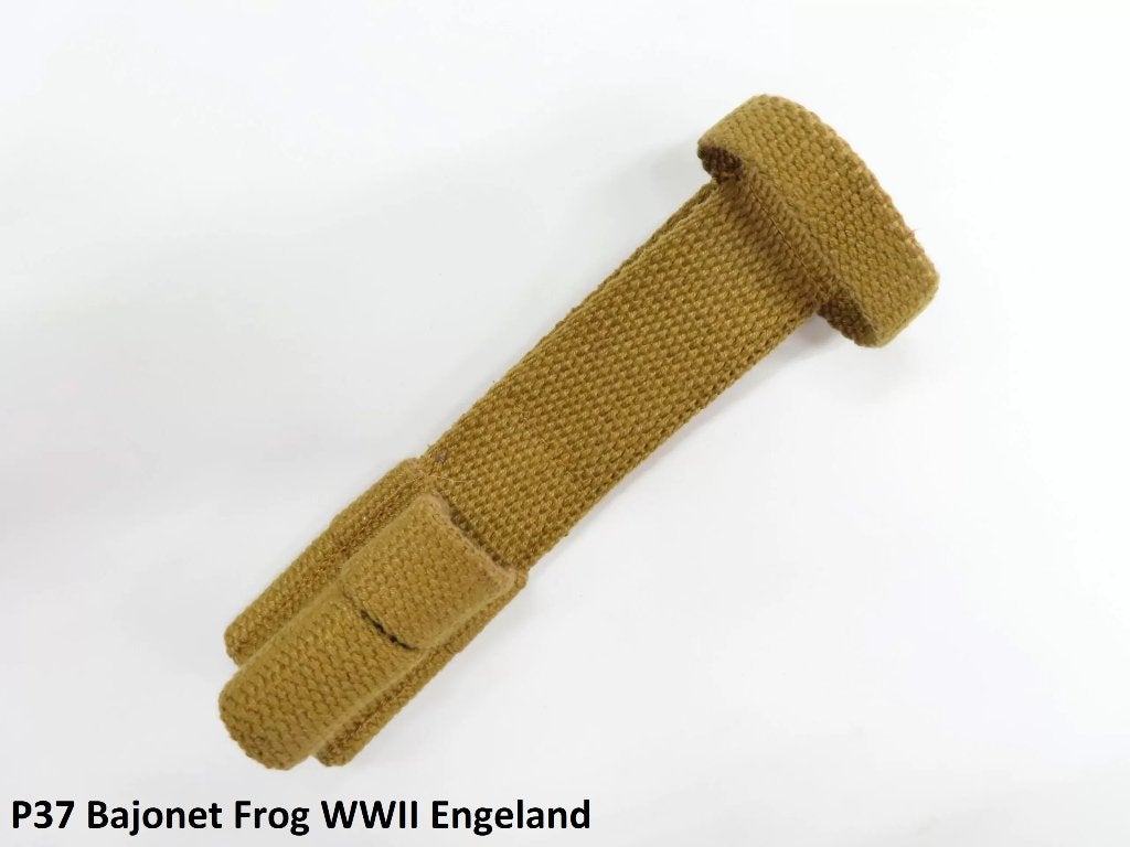 Bajonet,Frog,Houder,Engeland,WWII,P37,Canvas, Verzamelen, Verzenden, Landmacht, Engeland, Kleding of Schoenen