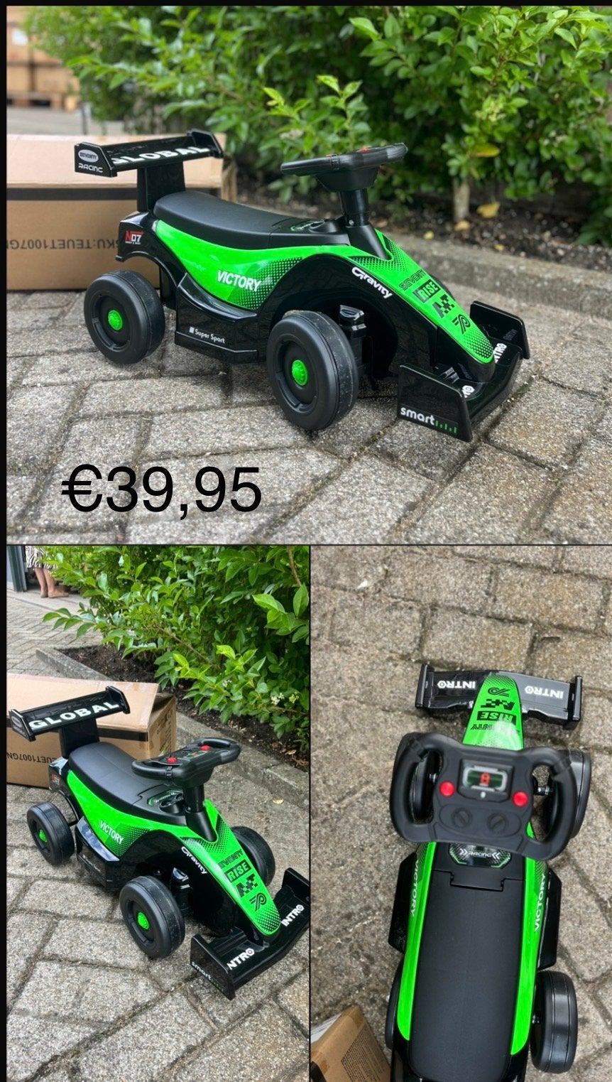 Nieuwe Loopauto Formule 1 Raceauto Groen Zwart, Kinderen en Baby's, Speelgoed | Buiten | Voertuigen en Loopfietsen, Hsnsbd, Hehandel
