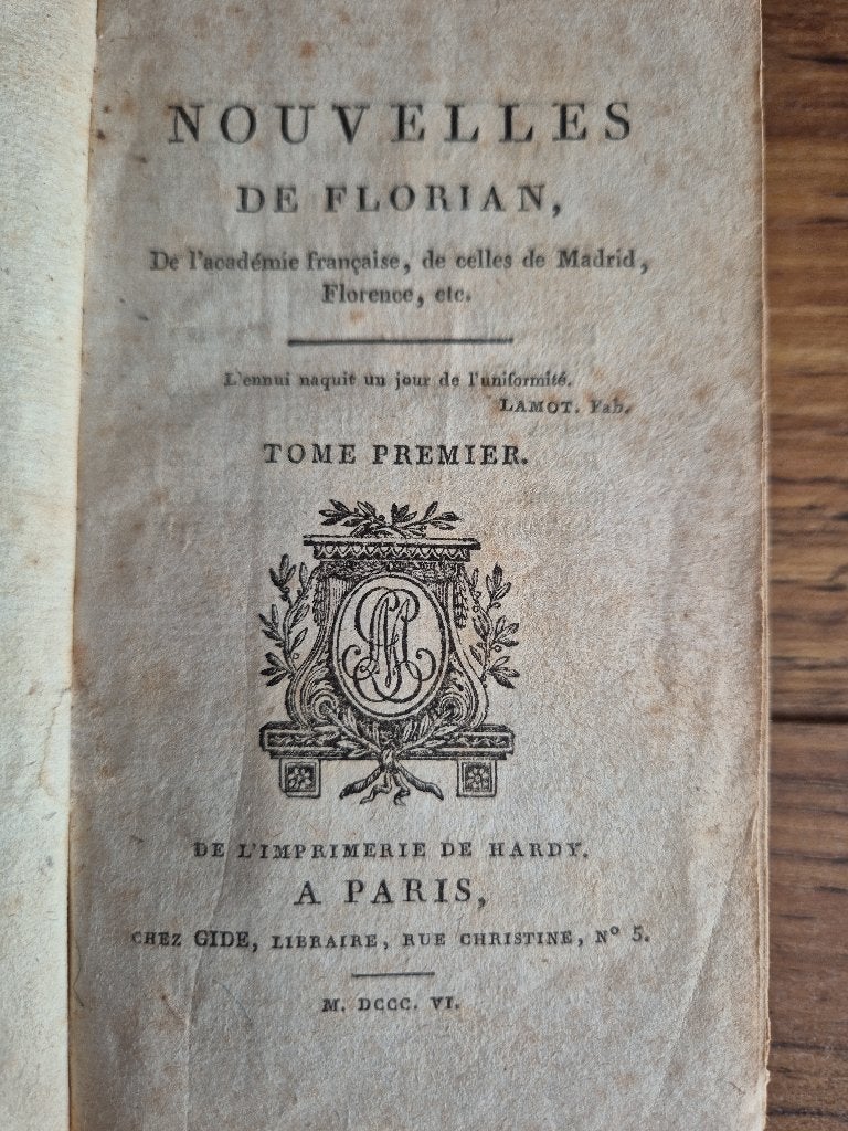 Antiek Frans boek uit 1806 r, Ophalen of Verzenden, Zie beschrijving