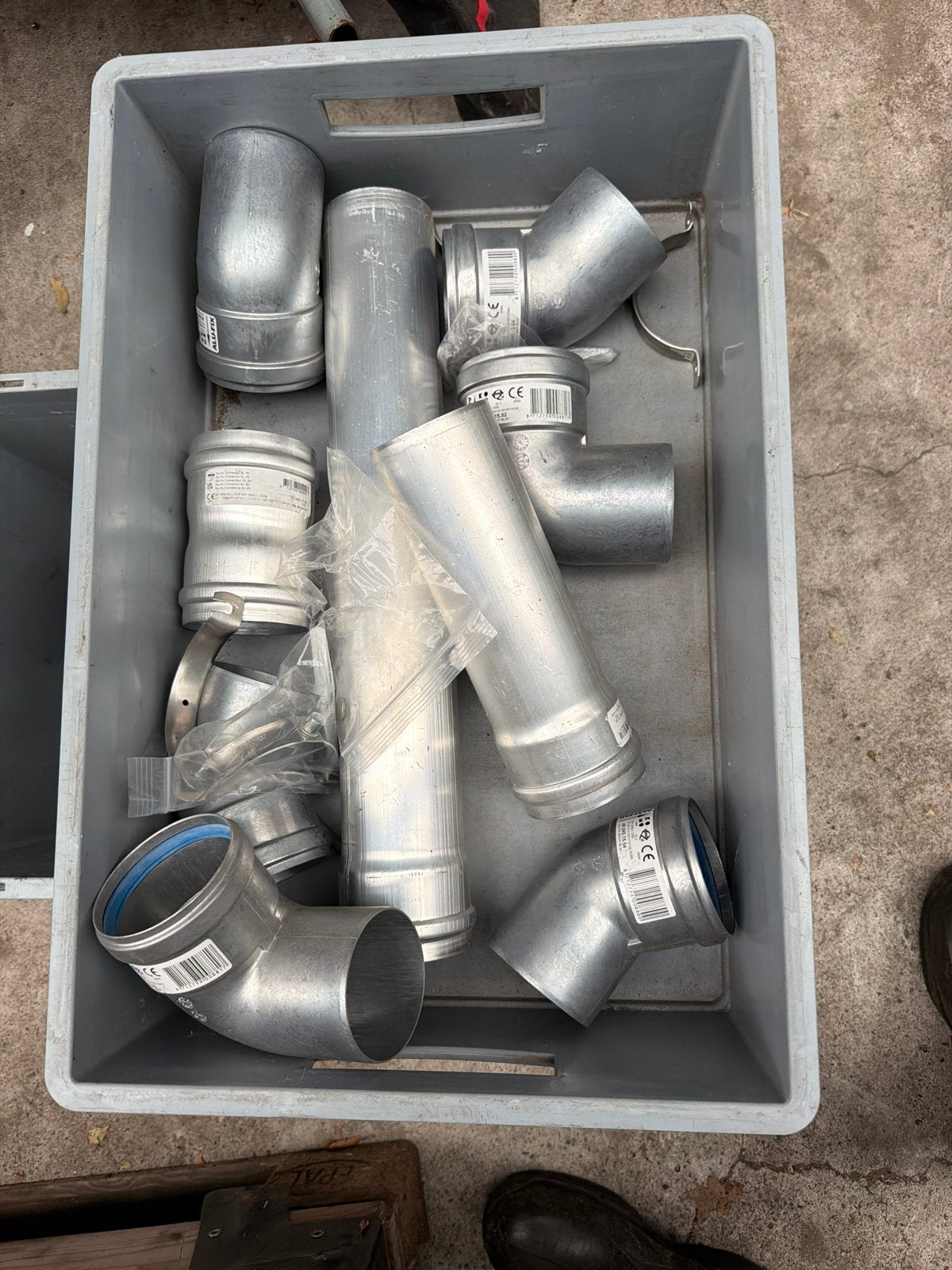Alu-Fix bochten en rechte buizen (80 mm), Ophalen