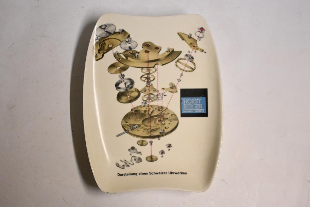 toonbankschaaltje zwitsers uurwerk horloge wisselgeld schaal, Ophalen of Verzenden, Zo goed als nieuw, Gebruiksvoorwerp