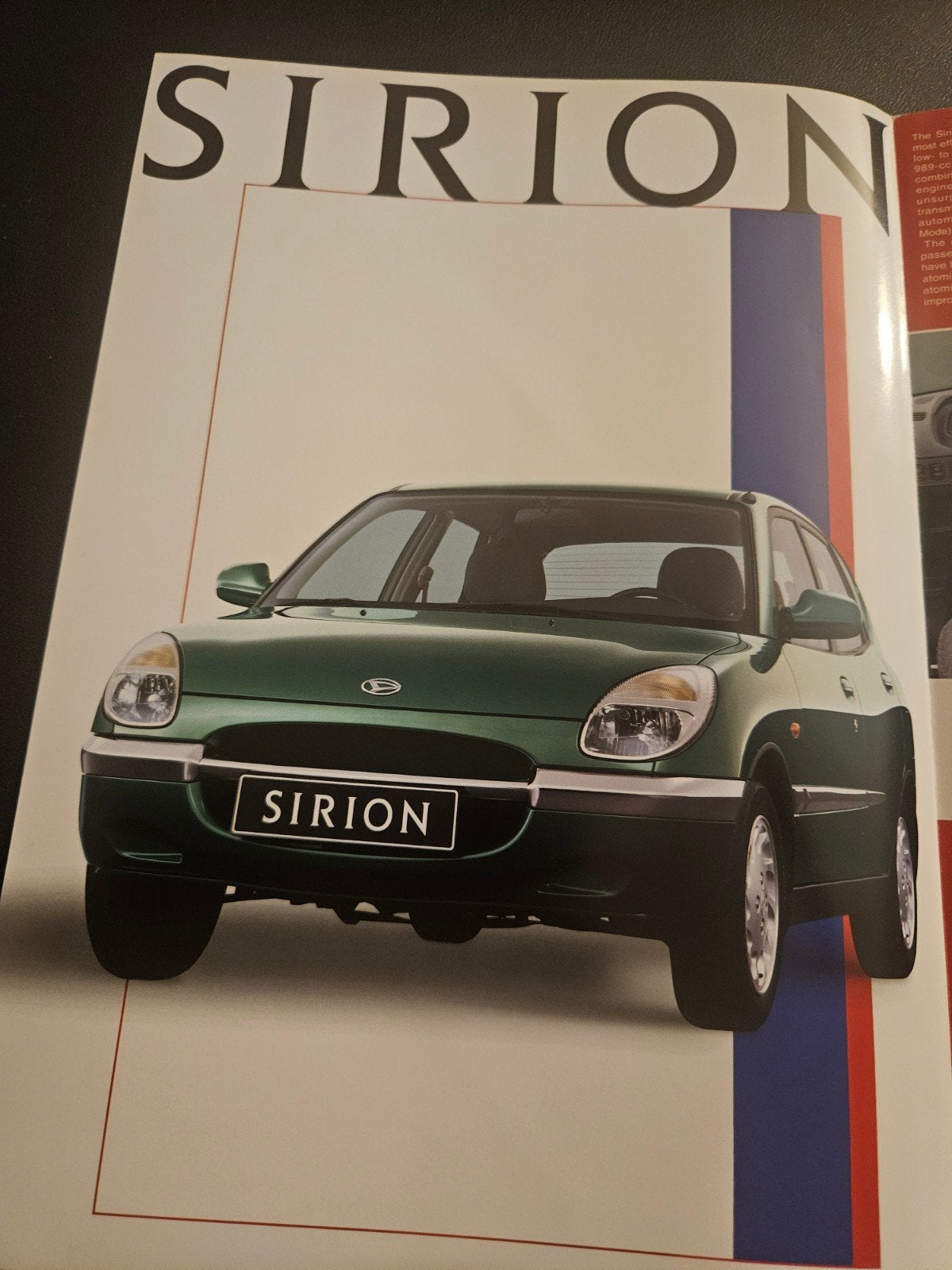 Brochure Daihatsu Sirion, Ophalen of Verzenden, Zo goed als nieuw, Overige merken