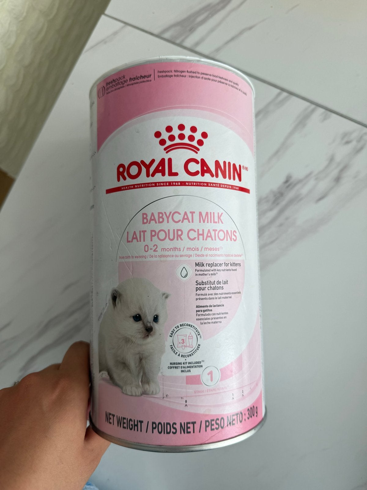 Melk voer voor katten, Ophalen, Kat