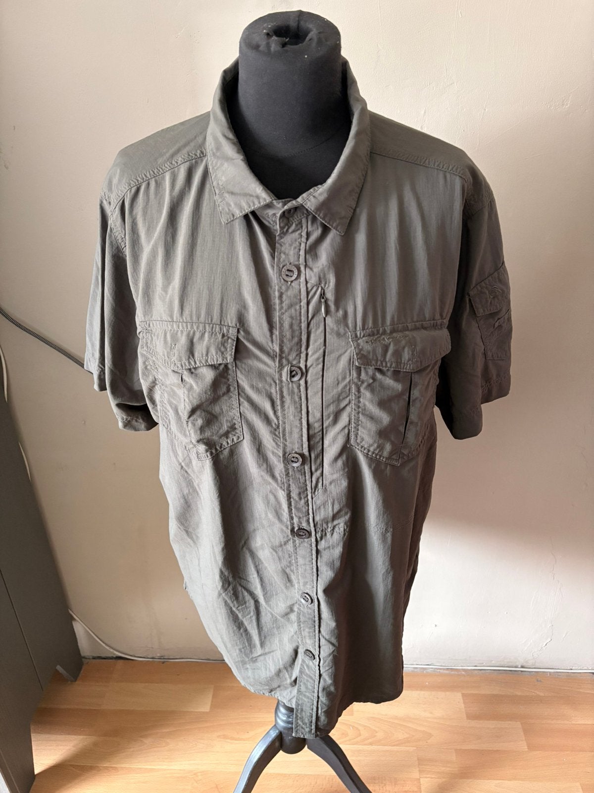 Craghoppers Nosilife groen outdoor overhemd mt XL ZGAN, Ophalen of Verzenden, Zo goed als nieuw, Groen, Halswijdte 43/44 (XL)