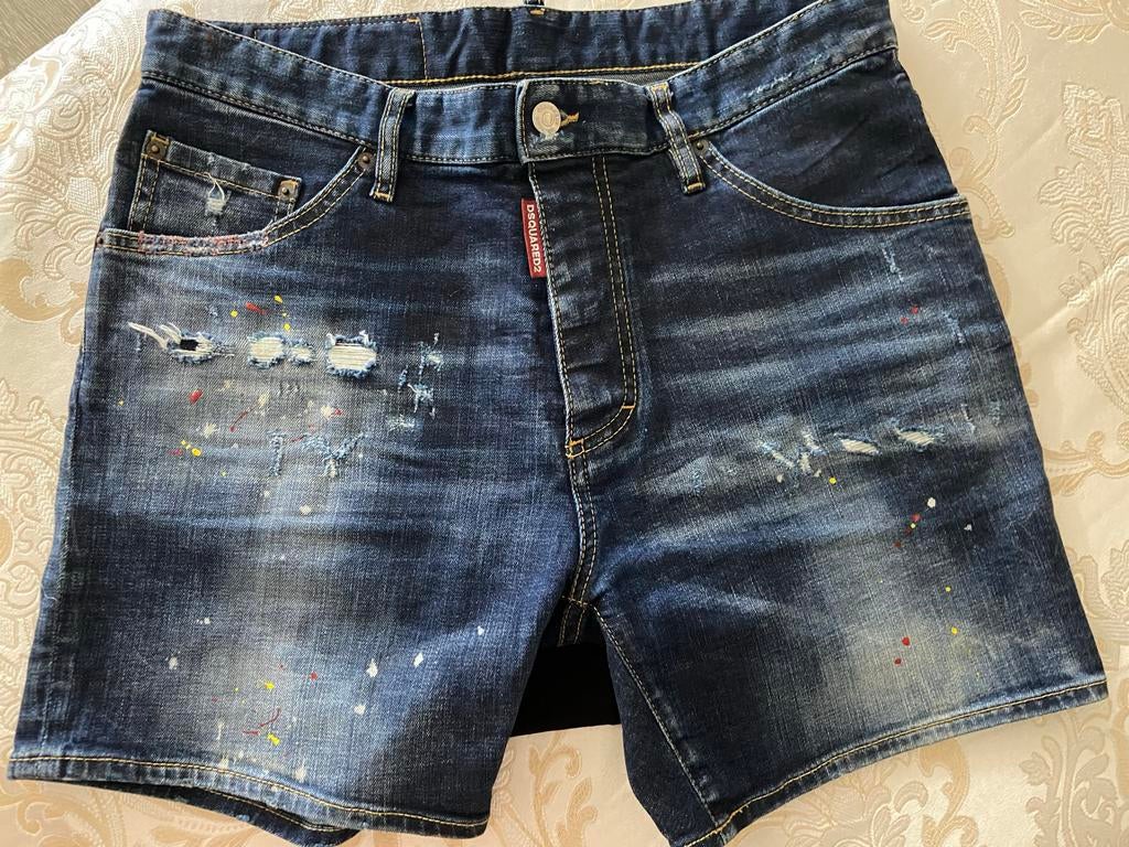 Dsquared2 korte spijkerbroek heren - Nieuw, Kleding | Dames, Spijkerbroeken en Jeans, Ophalen of Verzenden, Nieuw, Blauw, Overige jeansmaten