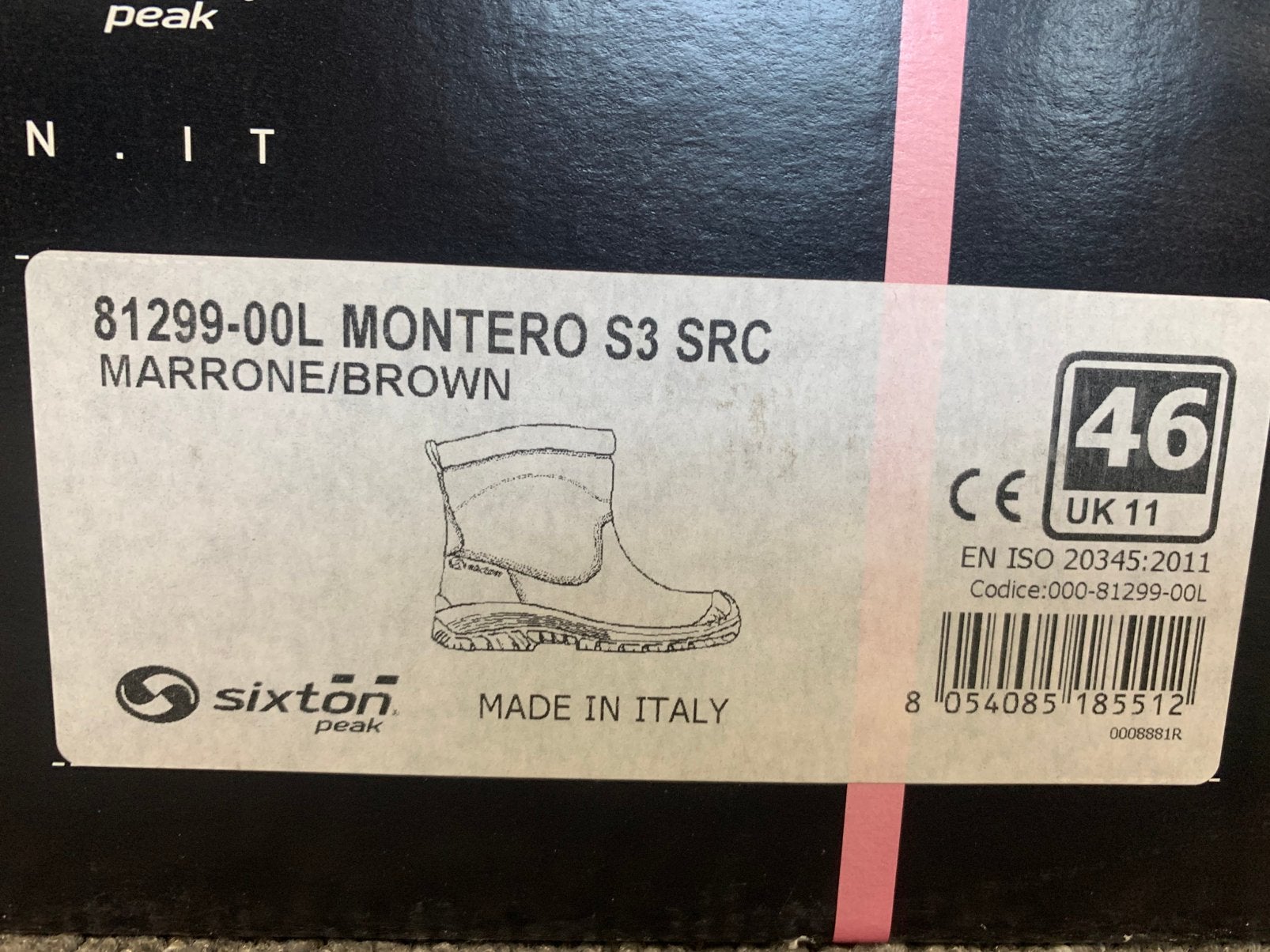 Sixton Werklaarzen Montero S3 Bruin Nieuw Maat 46, Tuin en Terras, Werkkleding, Heren, Nieuw, Ophalen of Verzenden, Laarzen