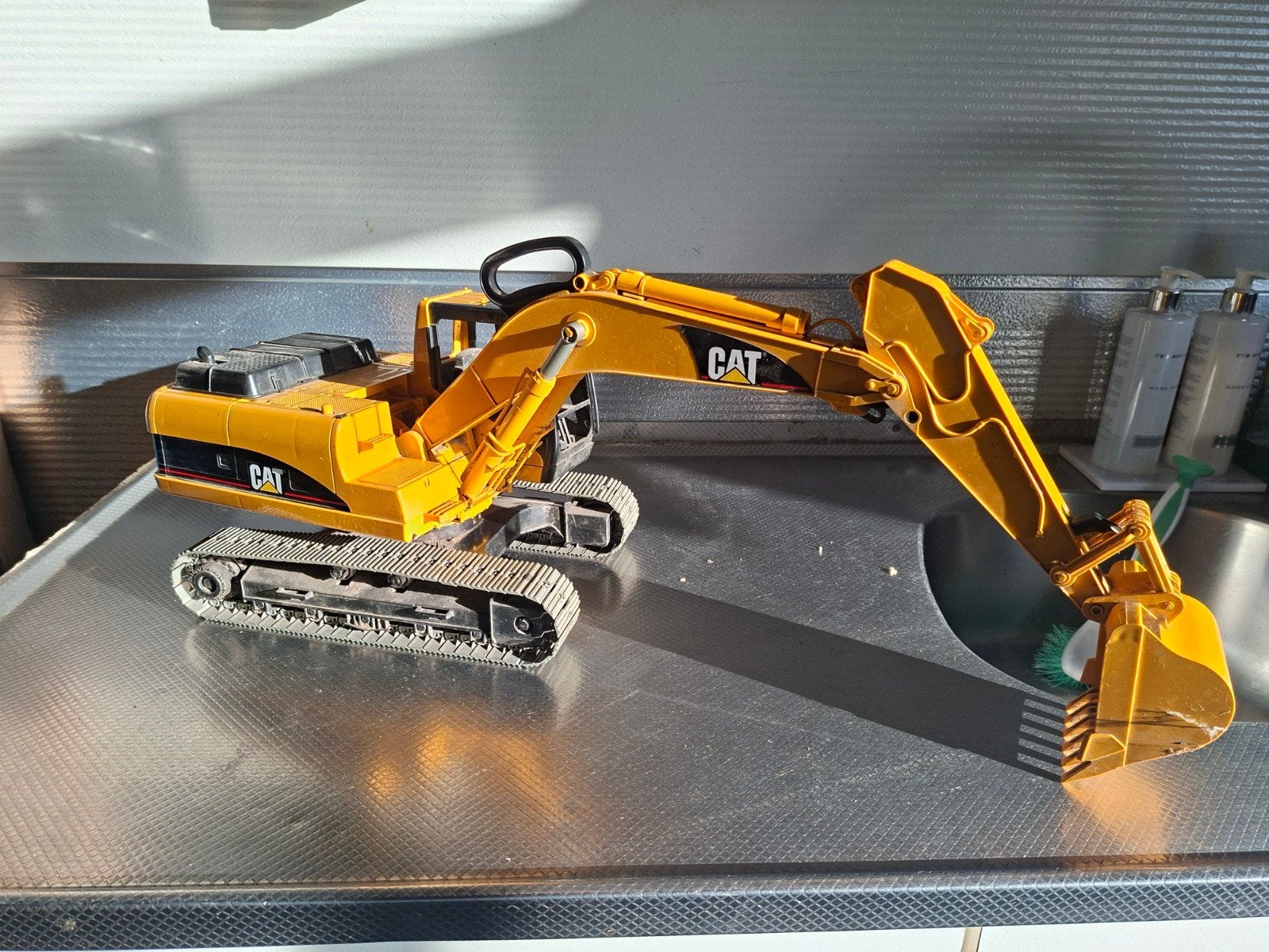 CAT kraan met handbediening Bruder, Ophalen, Tractor of Landbouw, Overige merken