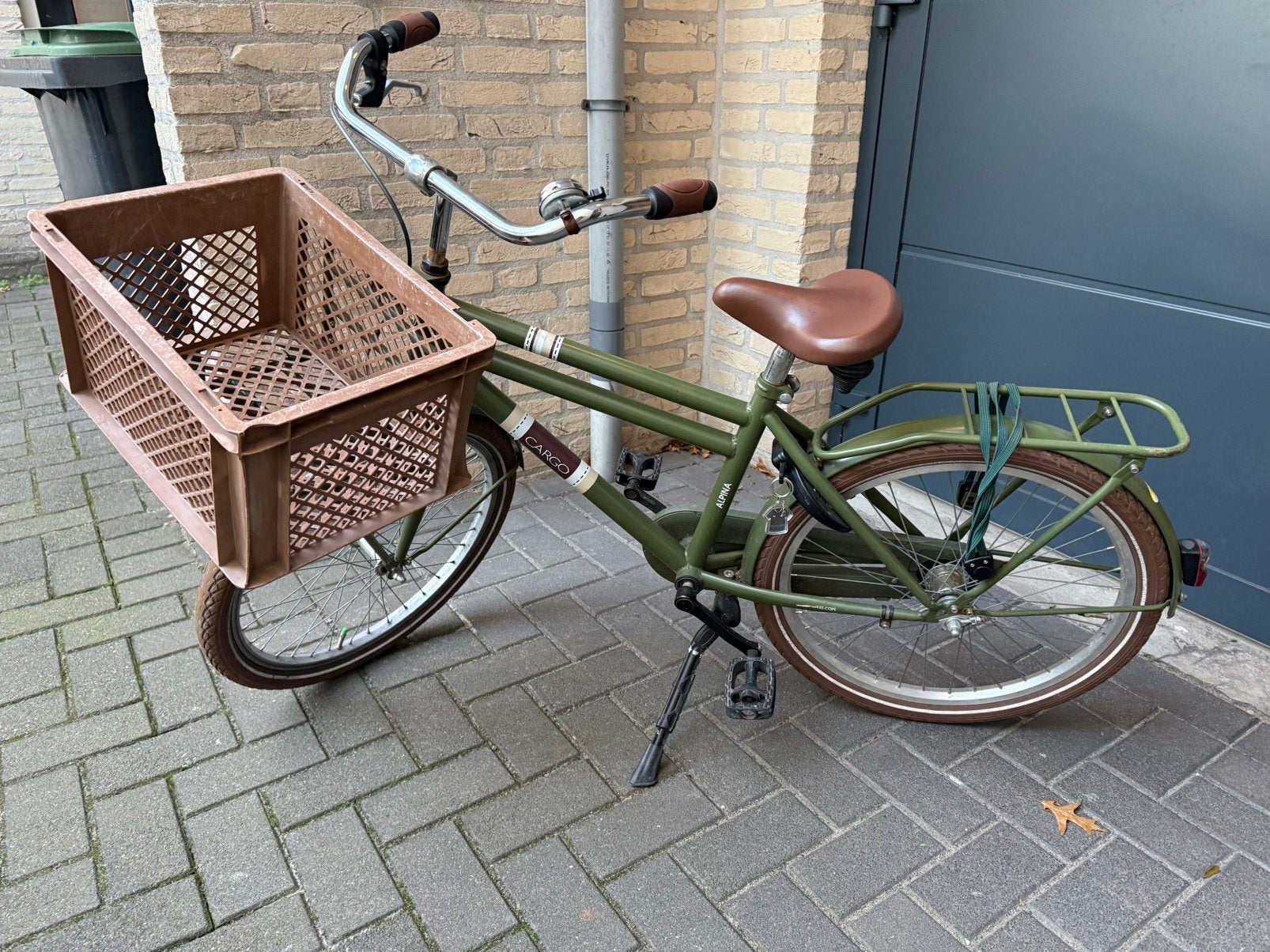 Alpina cargo jongensfiets 22 inch, Fietsen en Brommers, Ophalen, Gebruikt, Terugtraprem, 22 inch