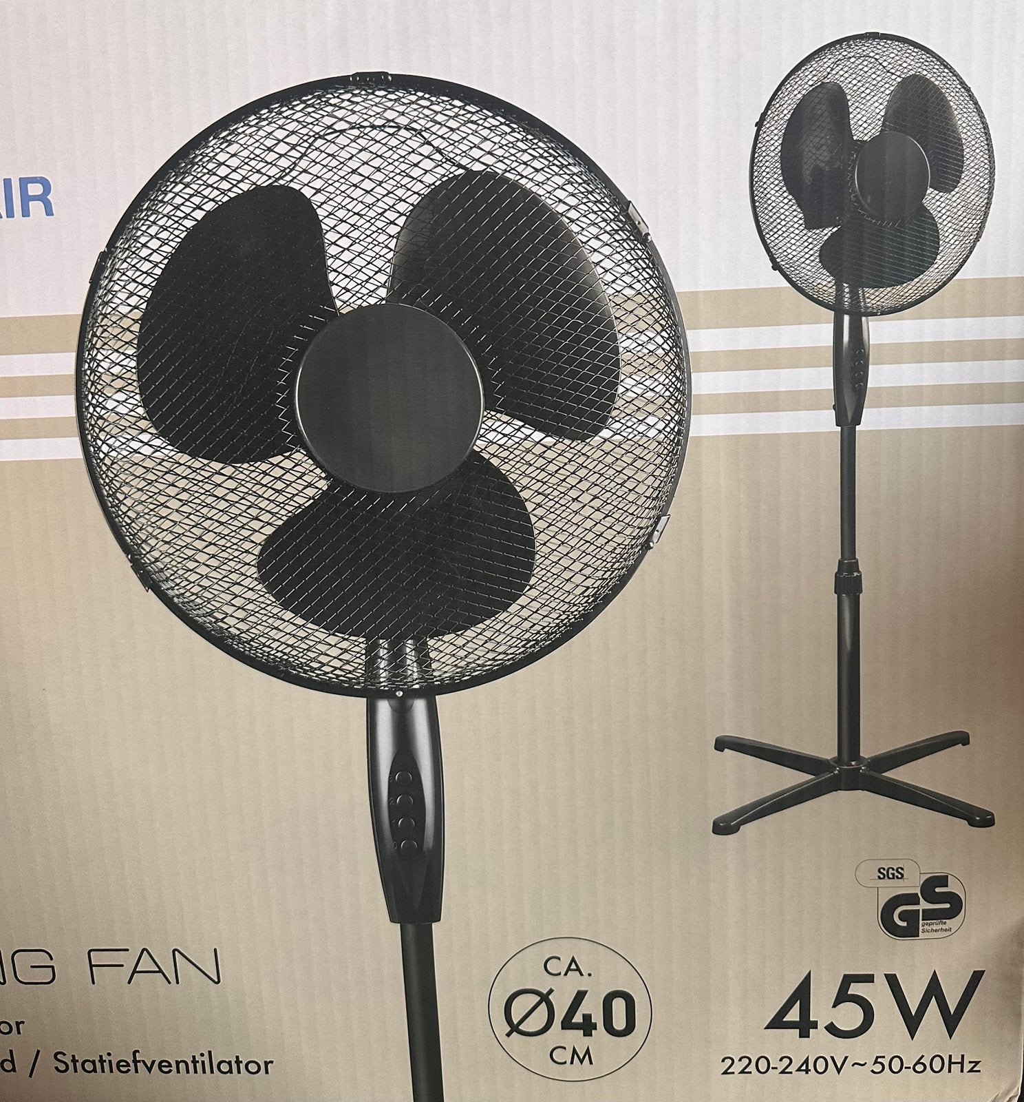 Nieuwe zwarte ventilator, Ophalen, Nieuw, Statiefventilator