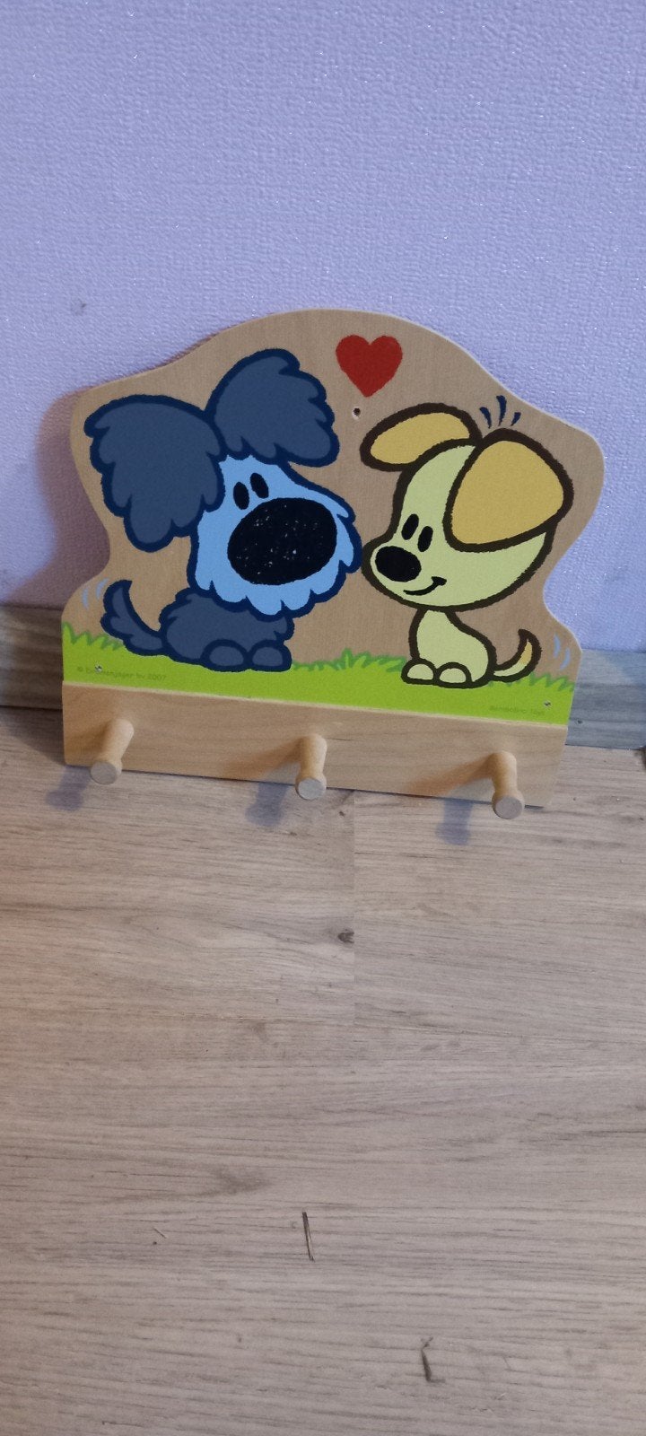 Leuke houten kinderkapstok met honden design, Ophalen, Gebruikt, Minder dan 100 cm, Kinderkapstok