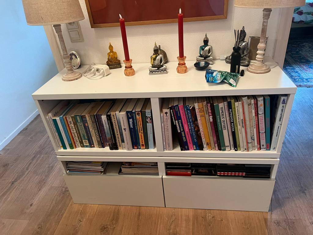 Mooie witte kast in goede staat - 120x78x39,5 cm, Huis en Inrichting, Kasten | Boekenkasten, Ophalen, Met plank(en), 100 tot 150 cm