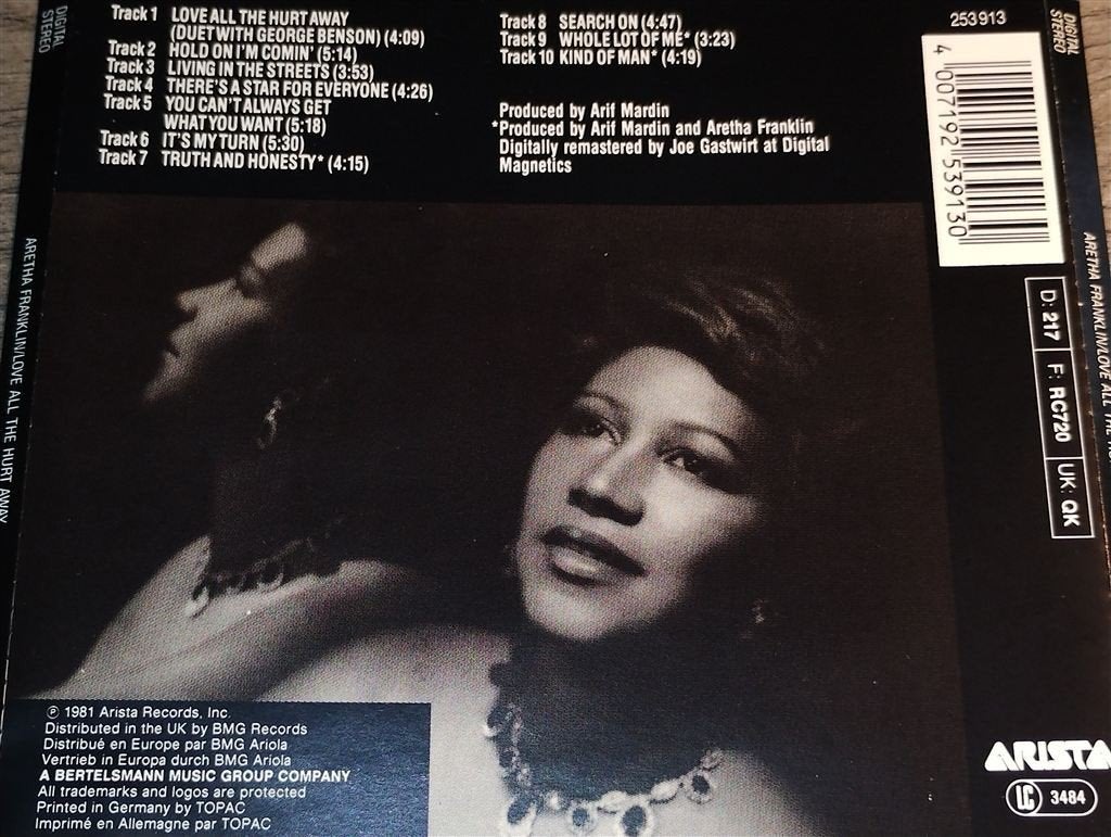 Aretha Franklin - Love All The Hurt Away, Ophalen of Verzenden, Zo goed als nieuw