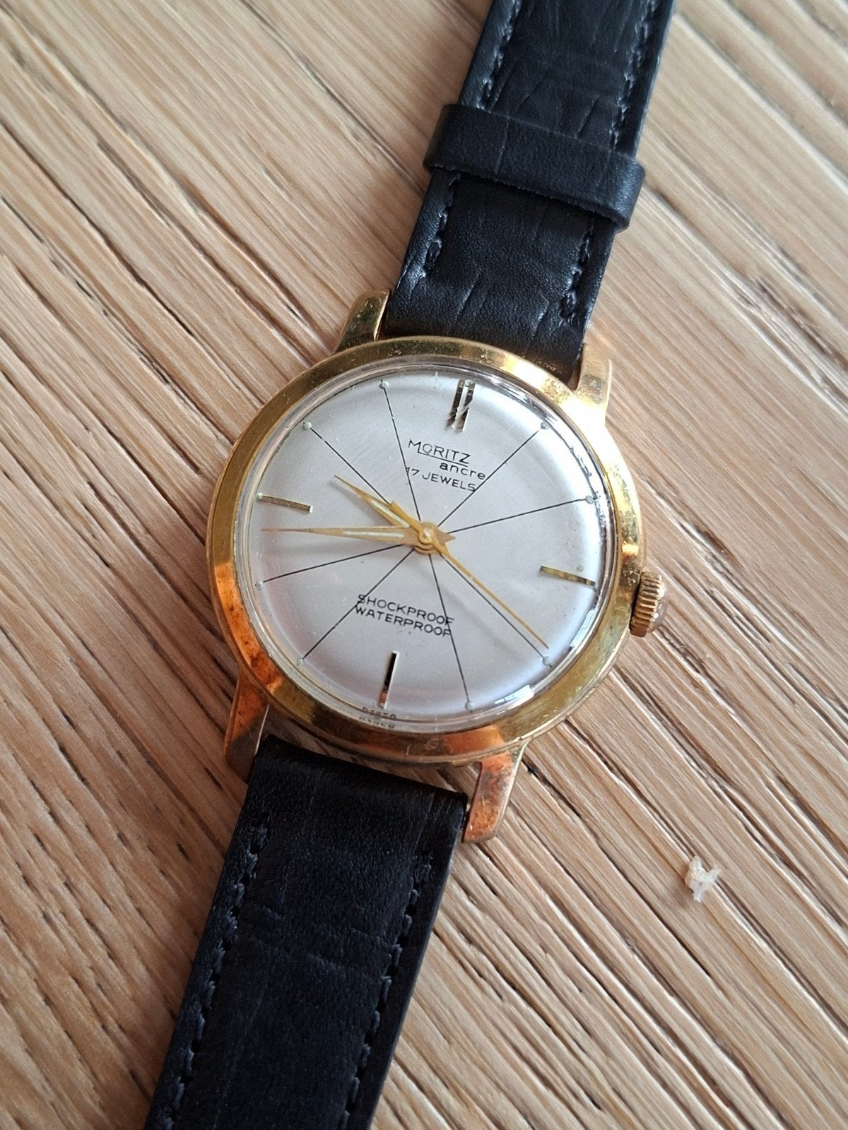 Moritz Ancre Mechanisch Horloge - 17 Jewels Handopwinder, Overige merken, Overige materialen, Polshorloge, Ophalen of Verzenden