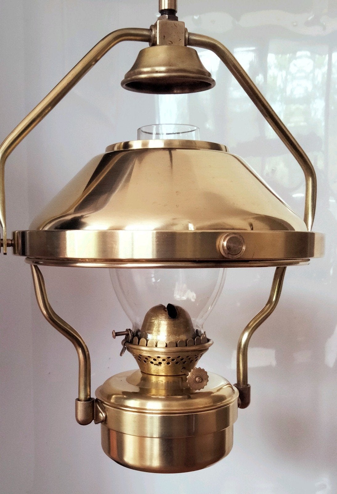 Mooie messing DHR scheepslamp, Antiek en Kunst, Antiek | Lampen, Ophalen of Verzenden