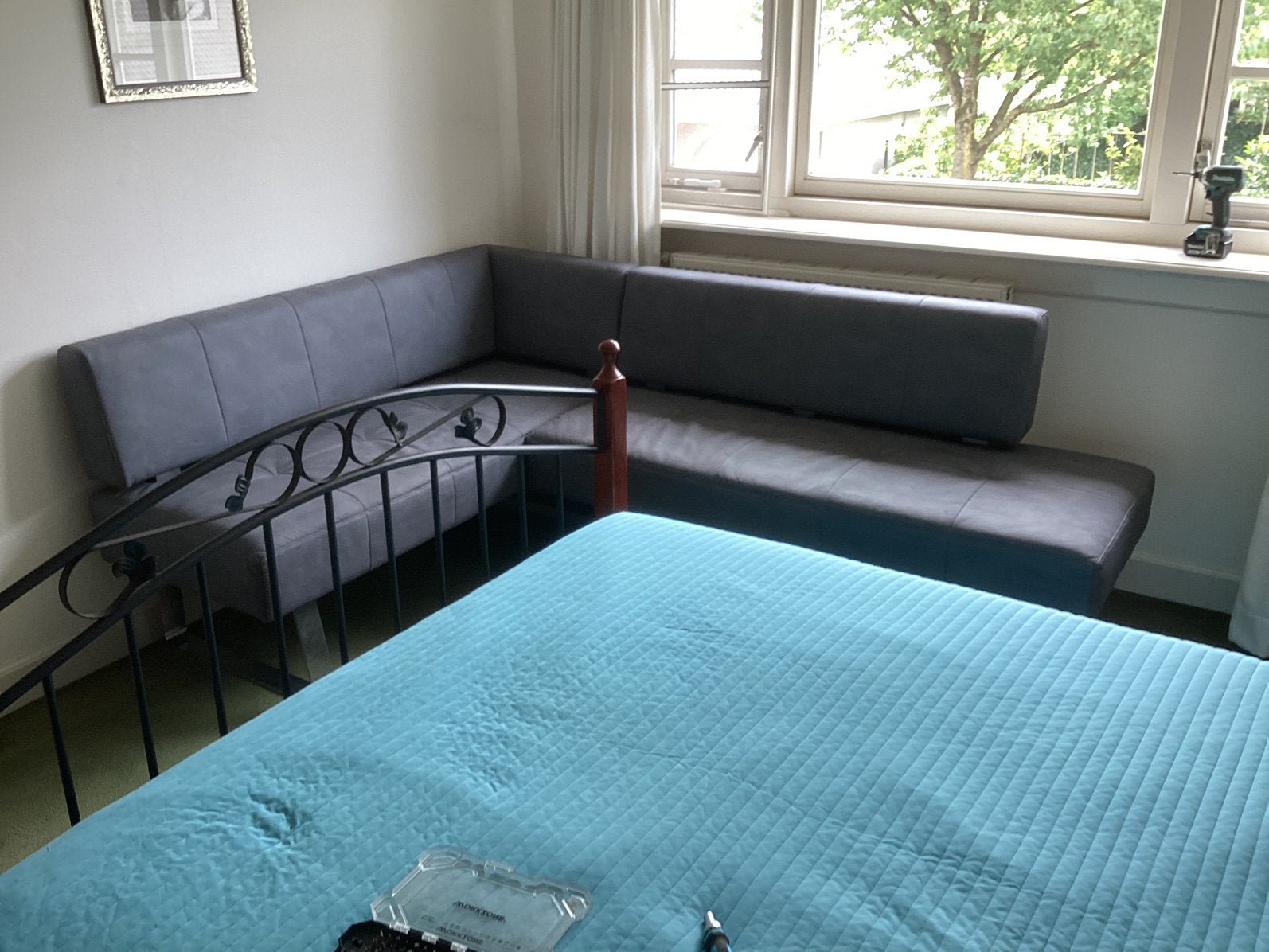 Eethoekbank voor eettafel, Ophalen, Gebruikt, Kunststof, Moderne eettafel hoekbank
