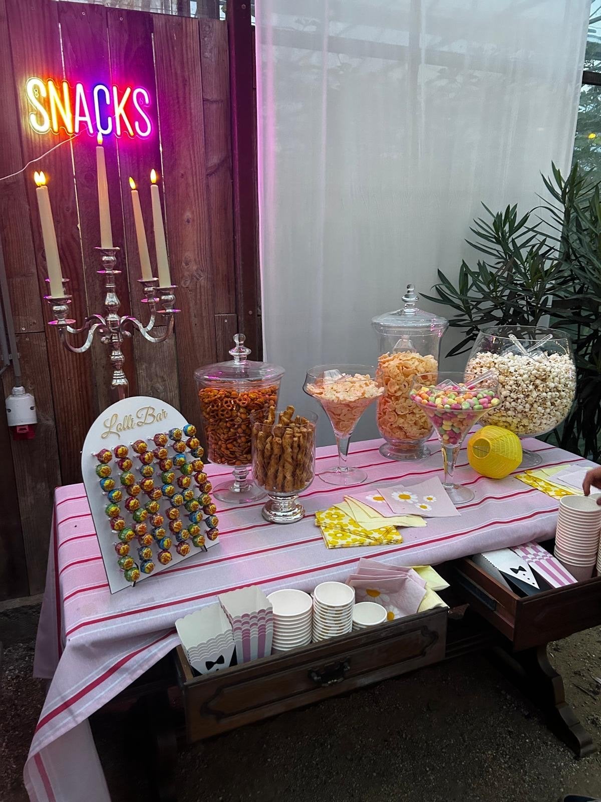 Complete Snack Tafel te Huur – Verschillende Thema’s, Ophalen of Verzenden, Nieuw, Overige