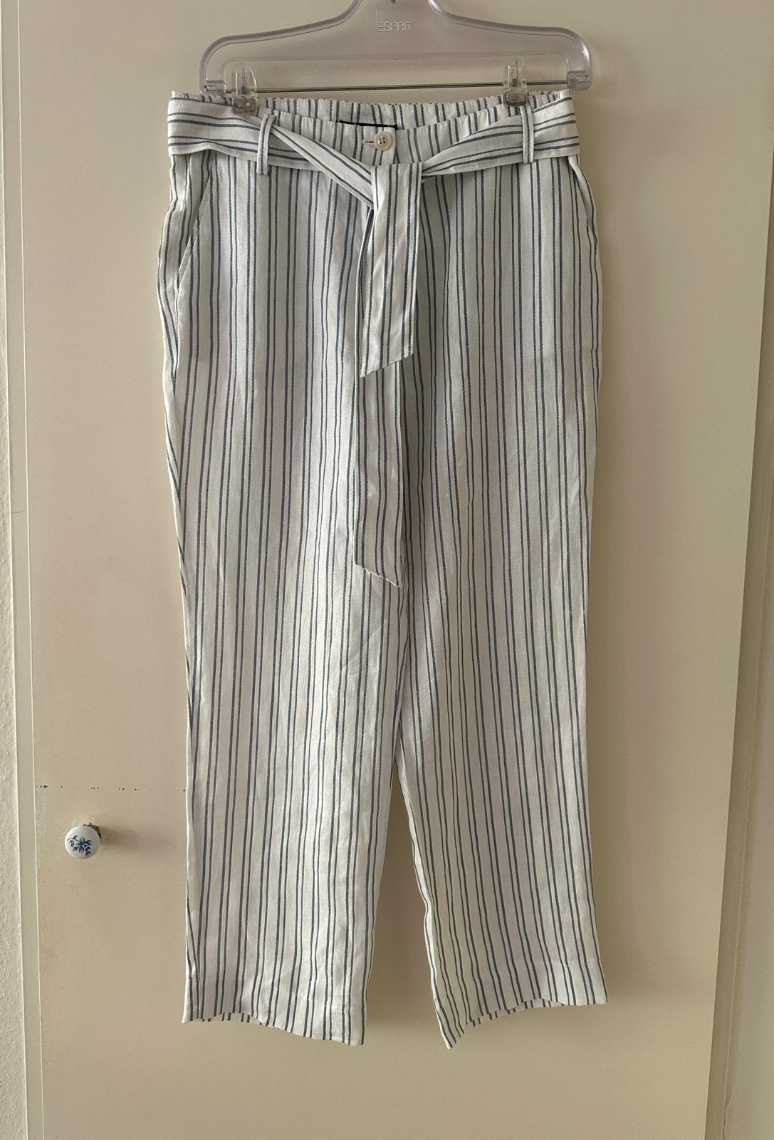 Gardeur gestreepte linnen broek maat 38 nieuw!, Maat 38/40 (M), Wit, Nieuw, Ophalen of Verzenden