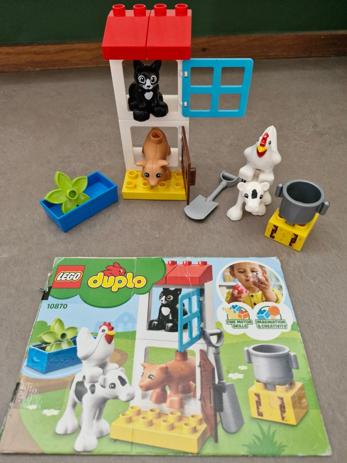 LEGO Duplo 10870 Boerderijdieren Set, Compleet, Lego, Ophalen of Verzenden, Zo goed als nieuw