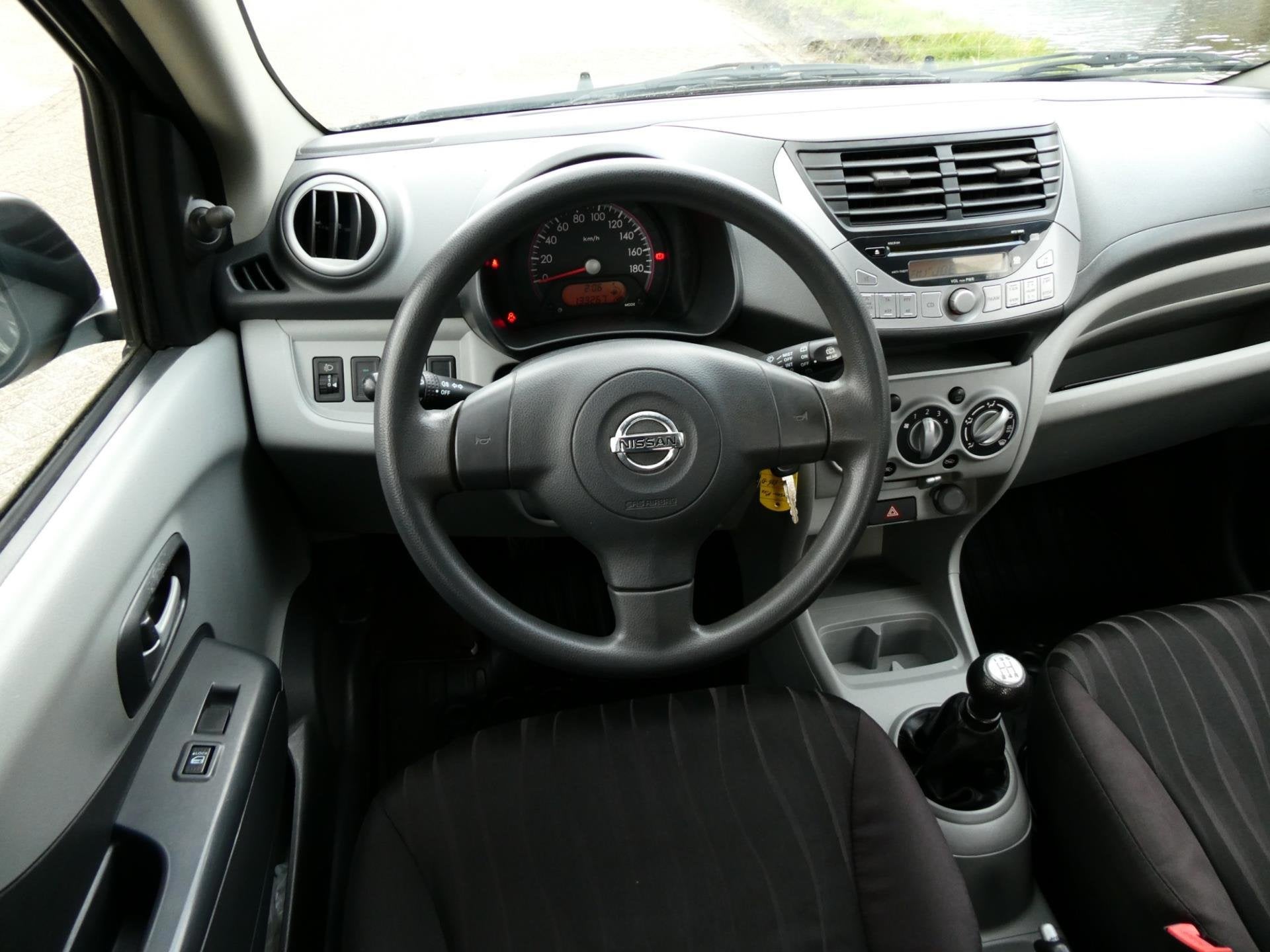 Nissan Pixo 1.0 Acenta 133.000km Zuinig A-Label 2e eigenaar, Voorwielaandrijving, Euro 5, Stof, 200 kg