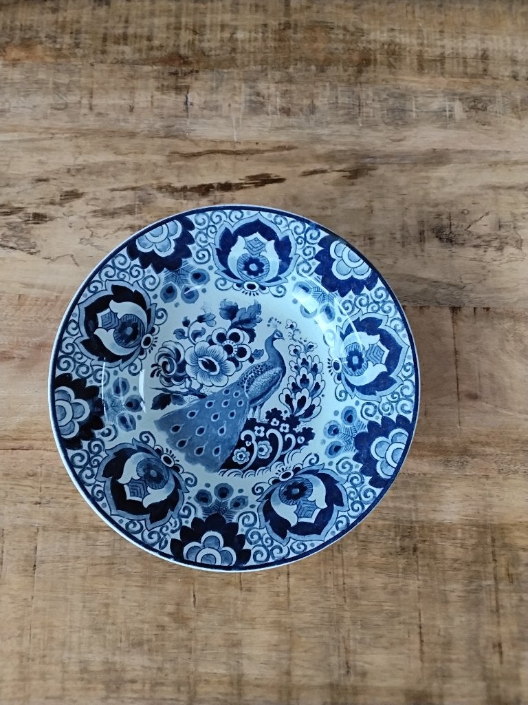 Diep blauw bord "Haarlem", Antiek en Kunst, Ophalen