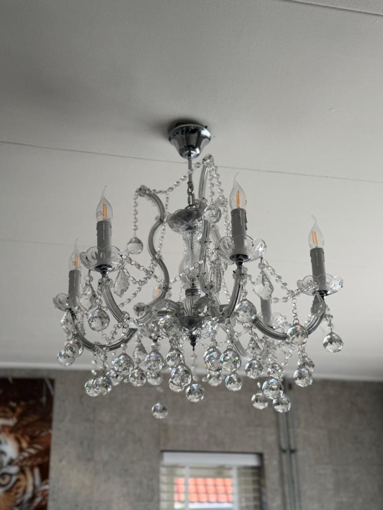Lampen kroonluchter, Ophalen, Zo goed als nieuw