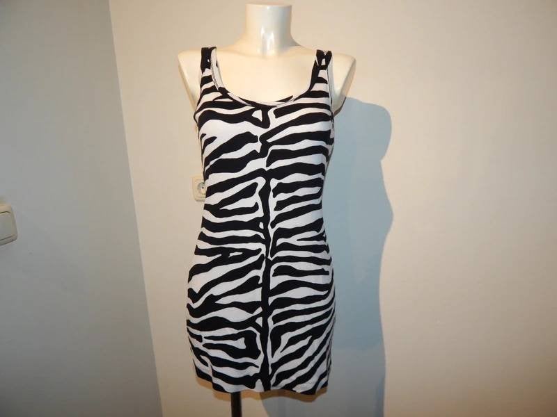 Marccain zebra print tuniek zwart wit merk druk N4/40