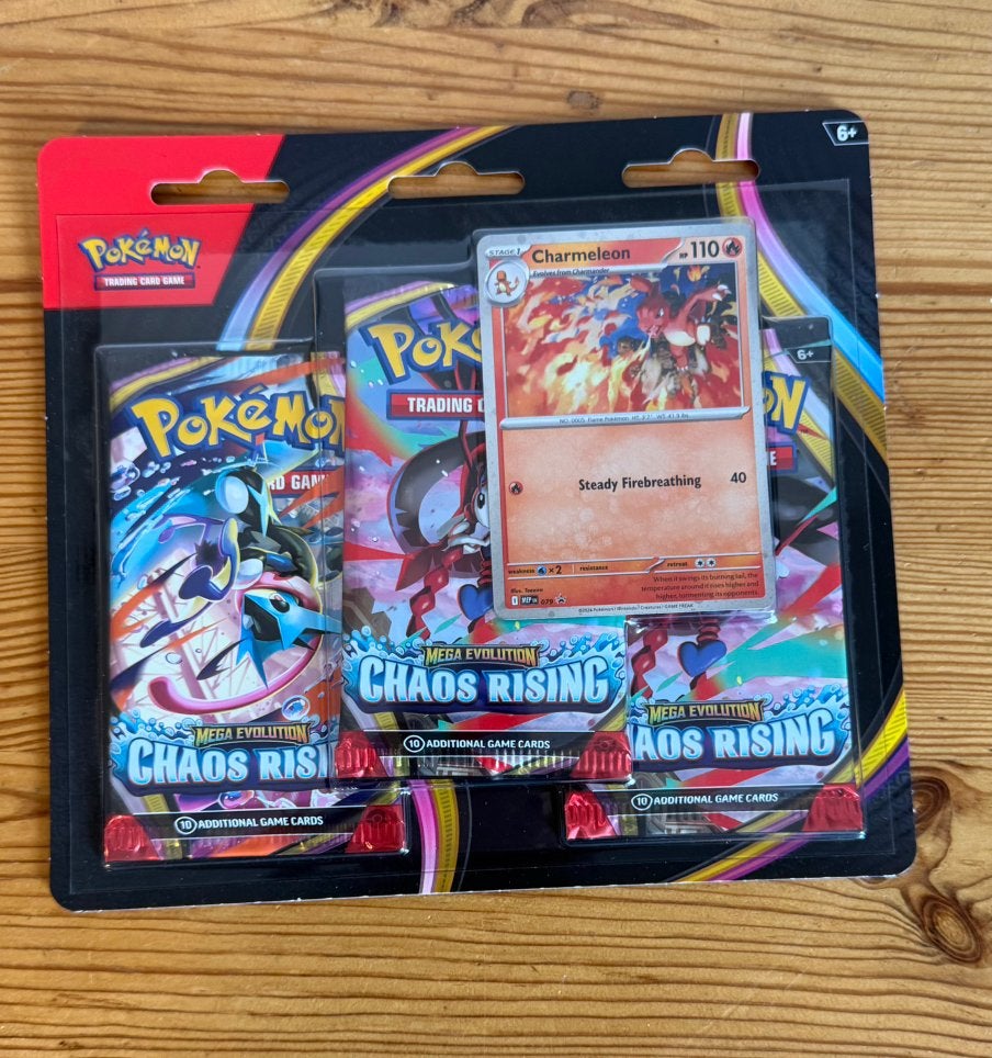 Pokémon Mega Evolution Chaos Rising 3-pack blister, Ophalen, Nieuw