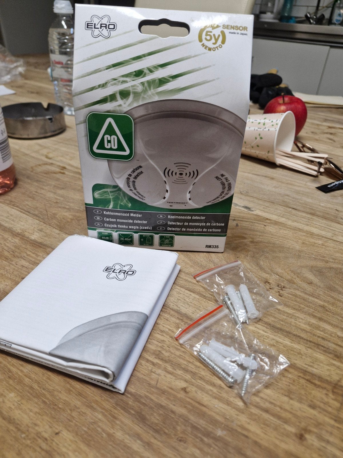 ELRO RM335 Koolmonoxidemelder - Nieuw in doos, Doe-het-zelf en Verbouw, Alarmsystemen, Ophalen of Verzenden, Nieuw, Detector, Sensor of Melder