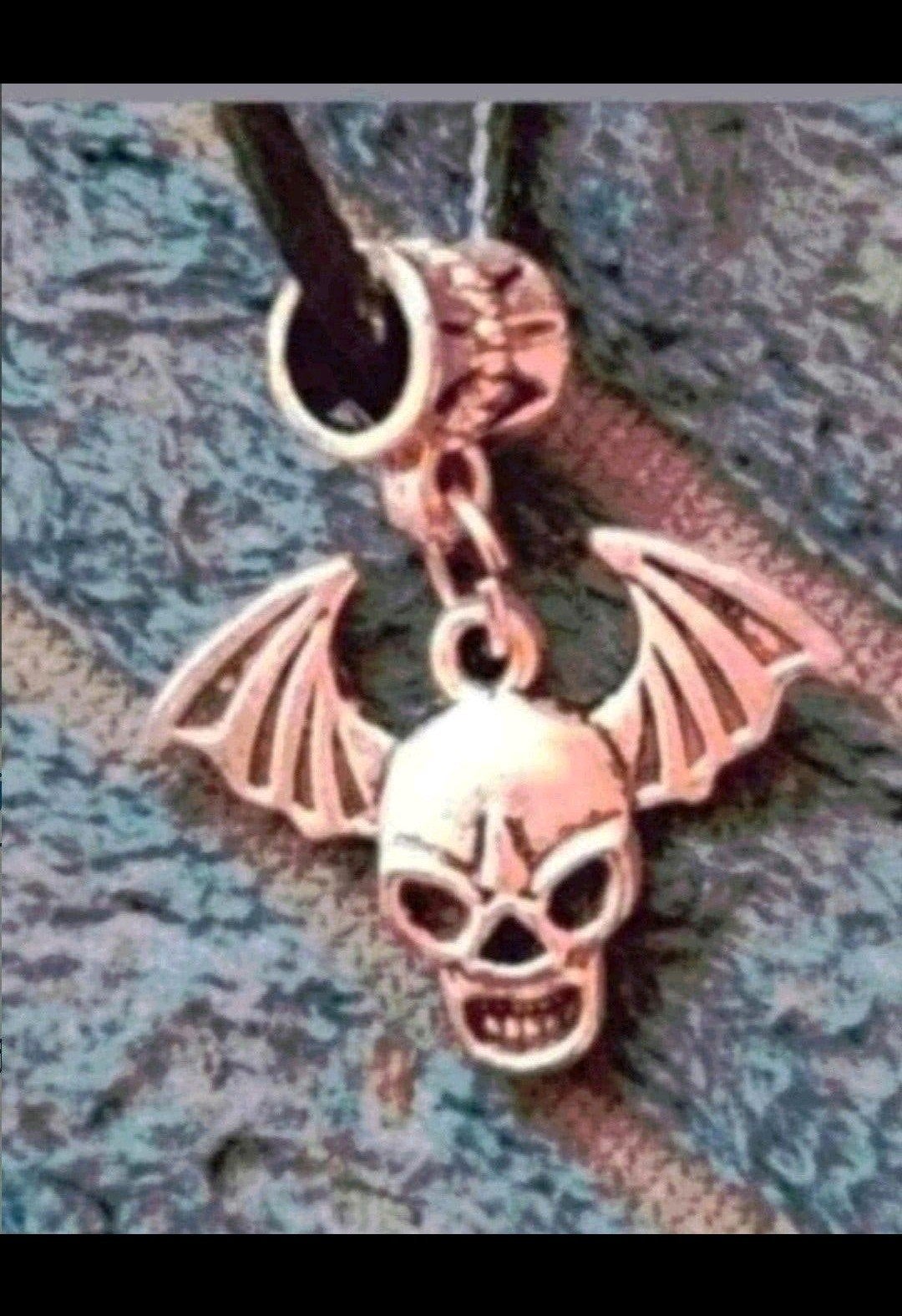ketting doodshoofd, Verzenden, Nieuw, Zilver, Met hanger