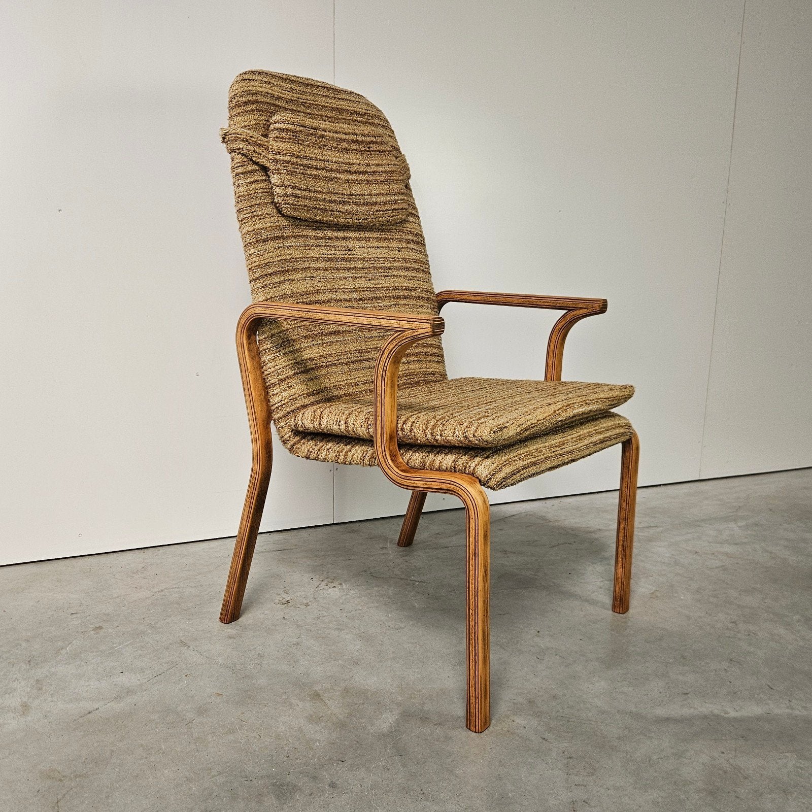 Vintage stoel Gerard Geytenbeek, Gebruikt, Bruin, Vintage, Ophalen of Verzenden