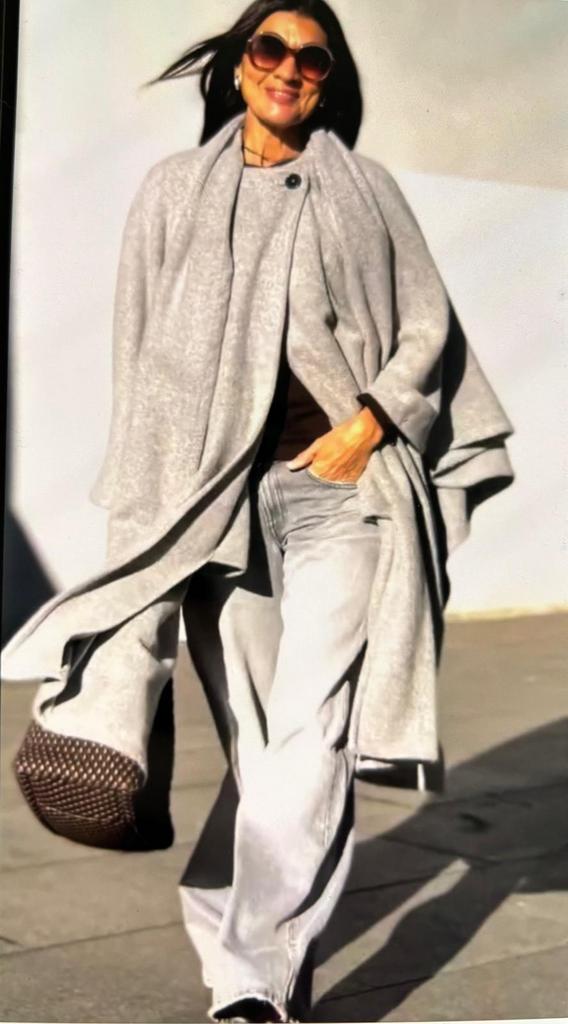 Zara - Alpaca Wol Cape / poncho / vest, Ophalen of Verzenden, Nieuw, Maat 42/44 (L), Grijs