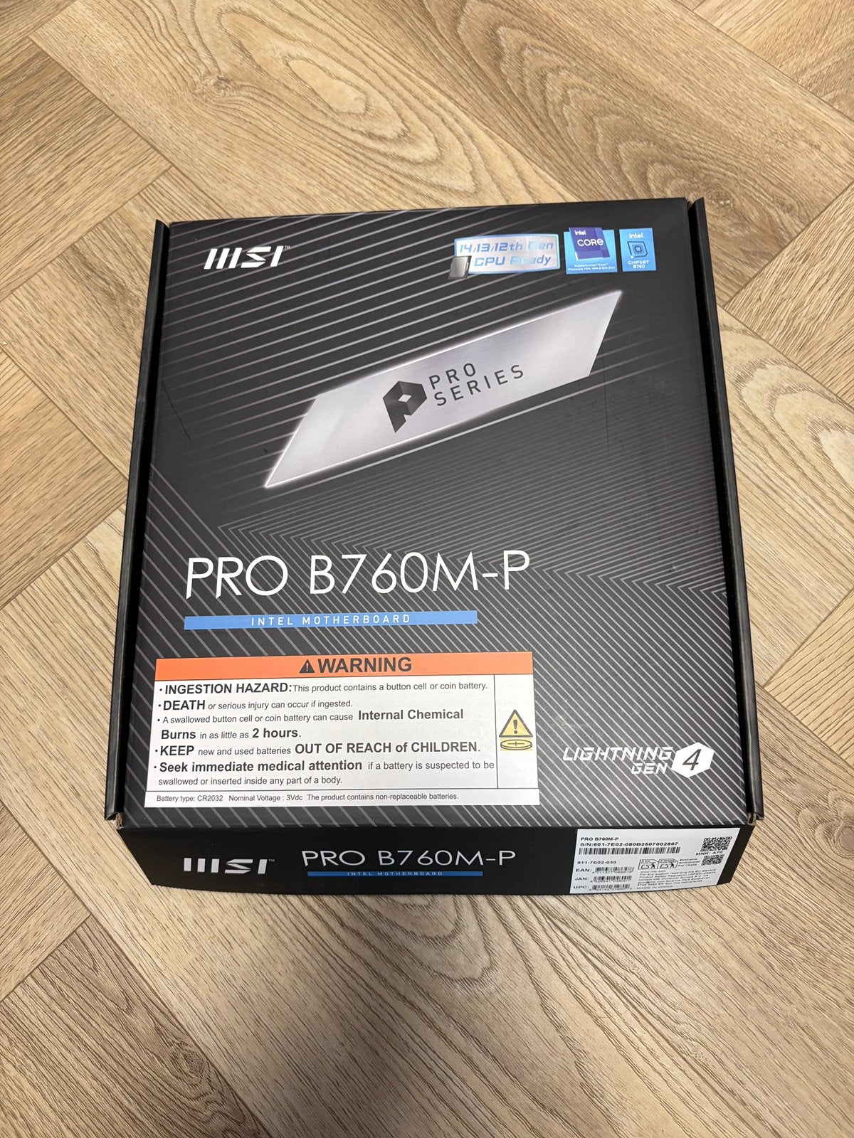 Msi pro b760m-p moederbord, Computers en Software, Ophalen of Verzenden, Zo goed als nieuw, DDR4